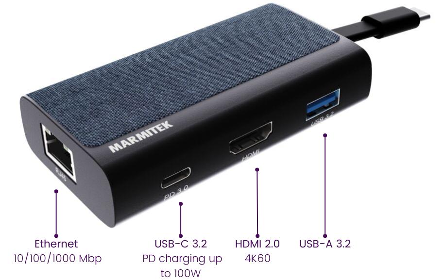 Marmitek USB-Hub Connect USB-C Hub 4