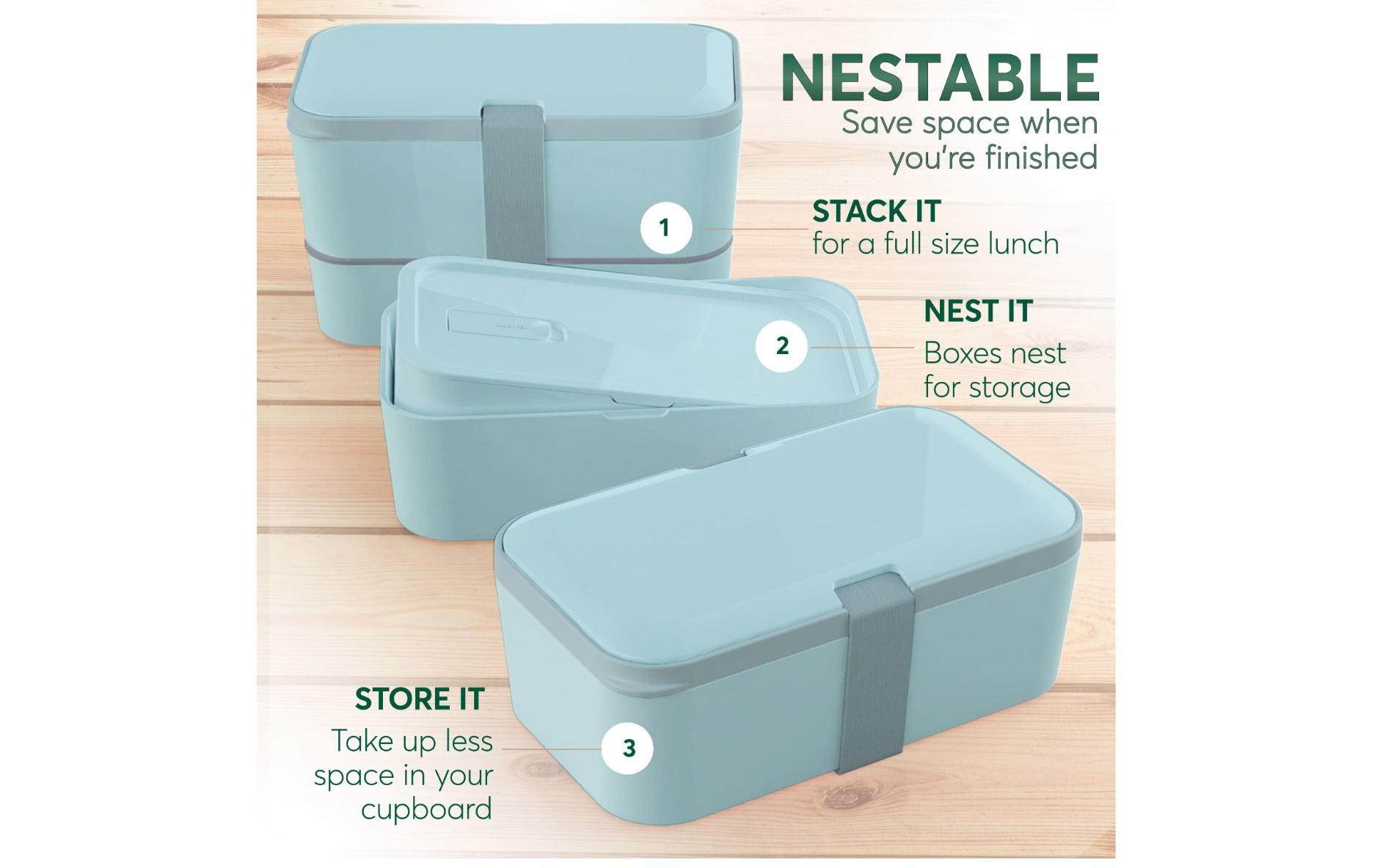 Umami Lunchbox Nestable L Mint Blue