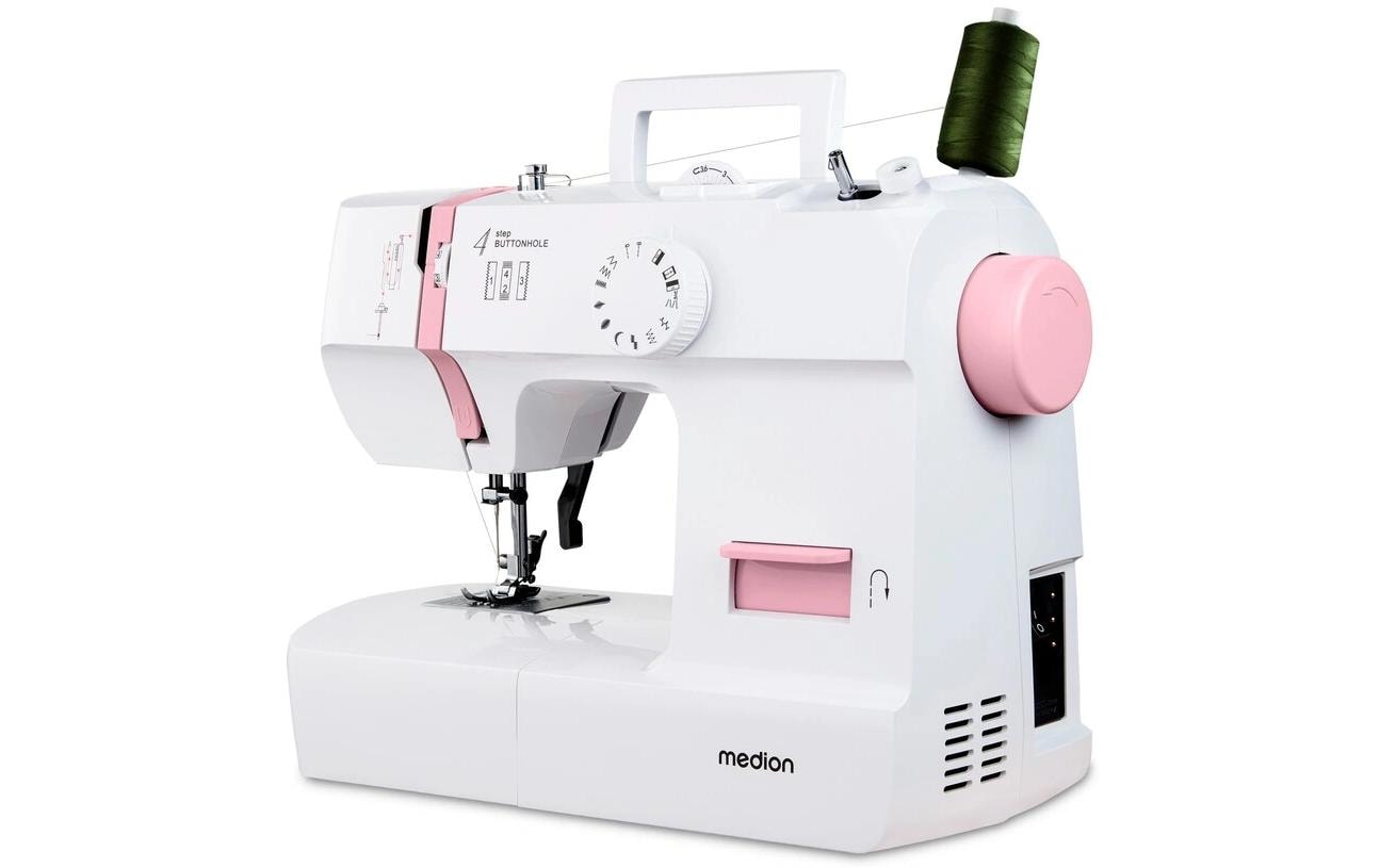 Medion Nähmaschine Life SM70 Weiss/Rosa