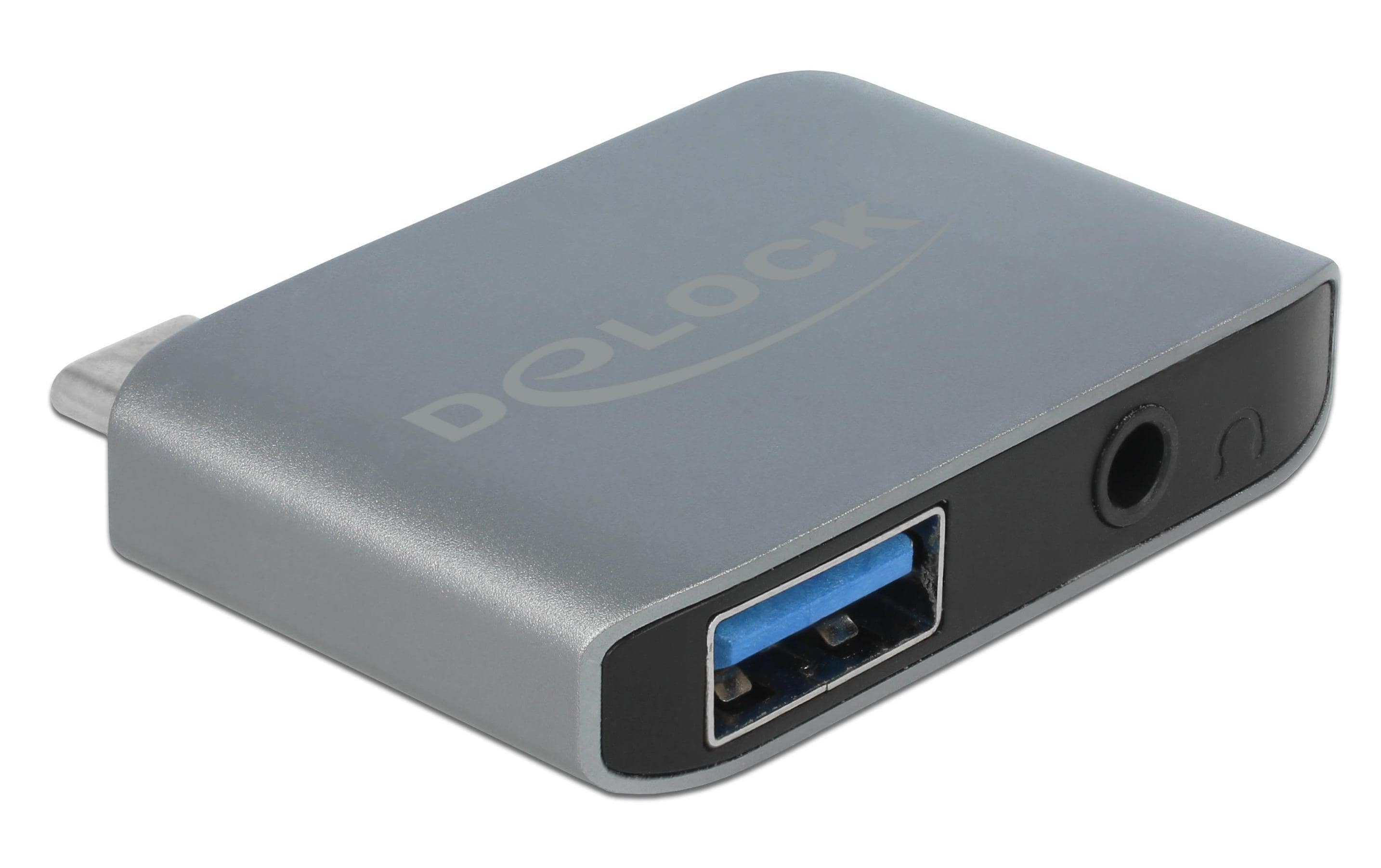 Delock Soundkarte USB Type-C Klinkenbuchse 3.5 mm + USB 3.0 A