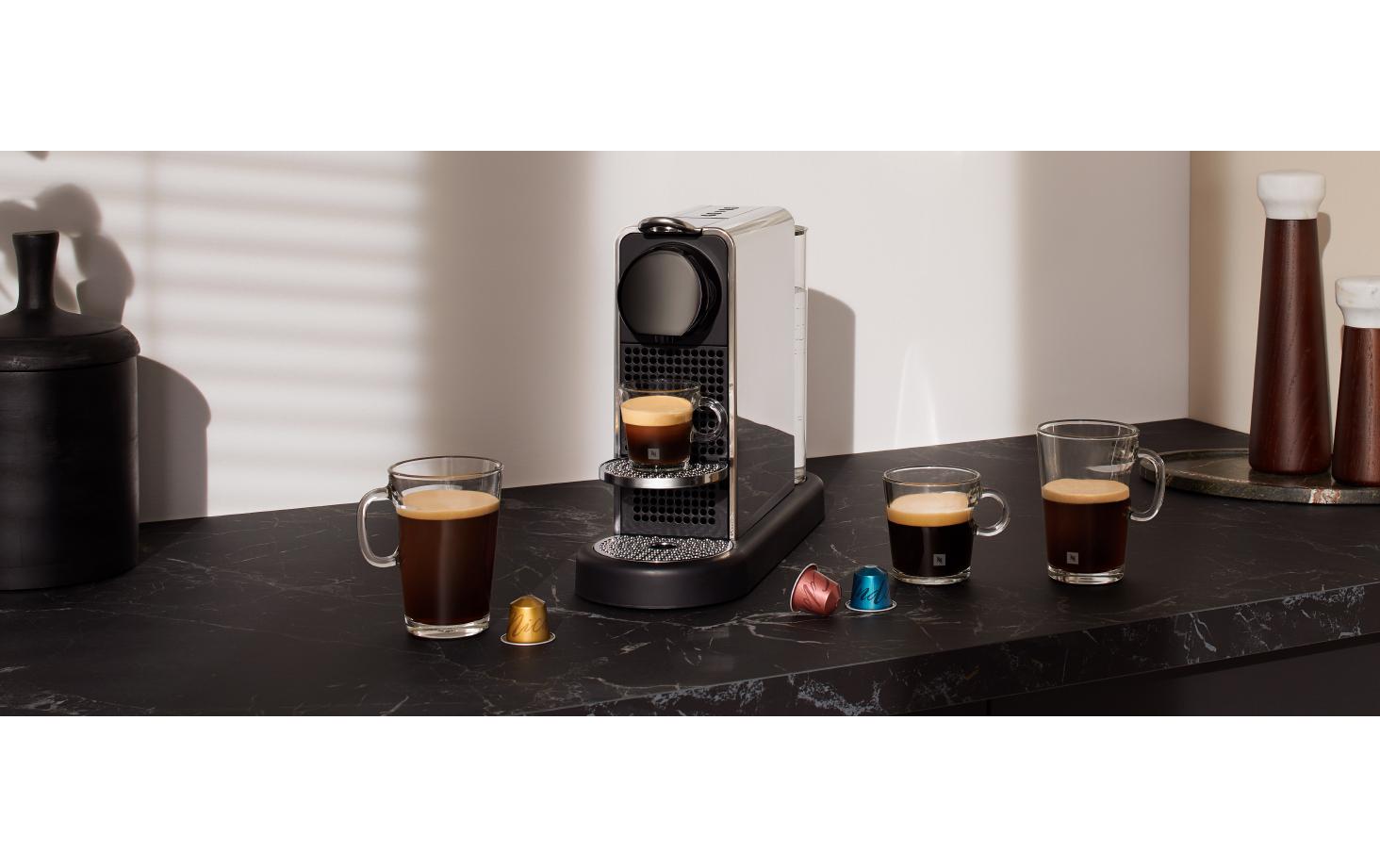 Krups Kaffeemaschine Nespresso CitiZ Platinum Edelstahl/Schwarz