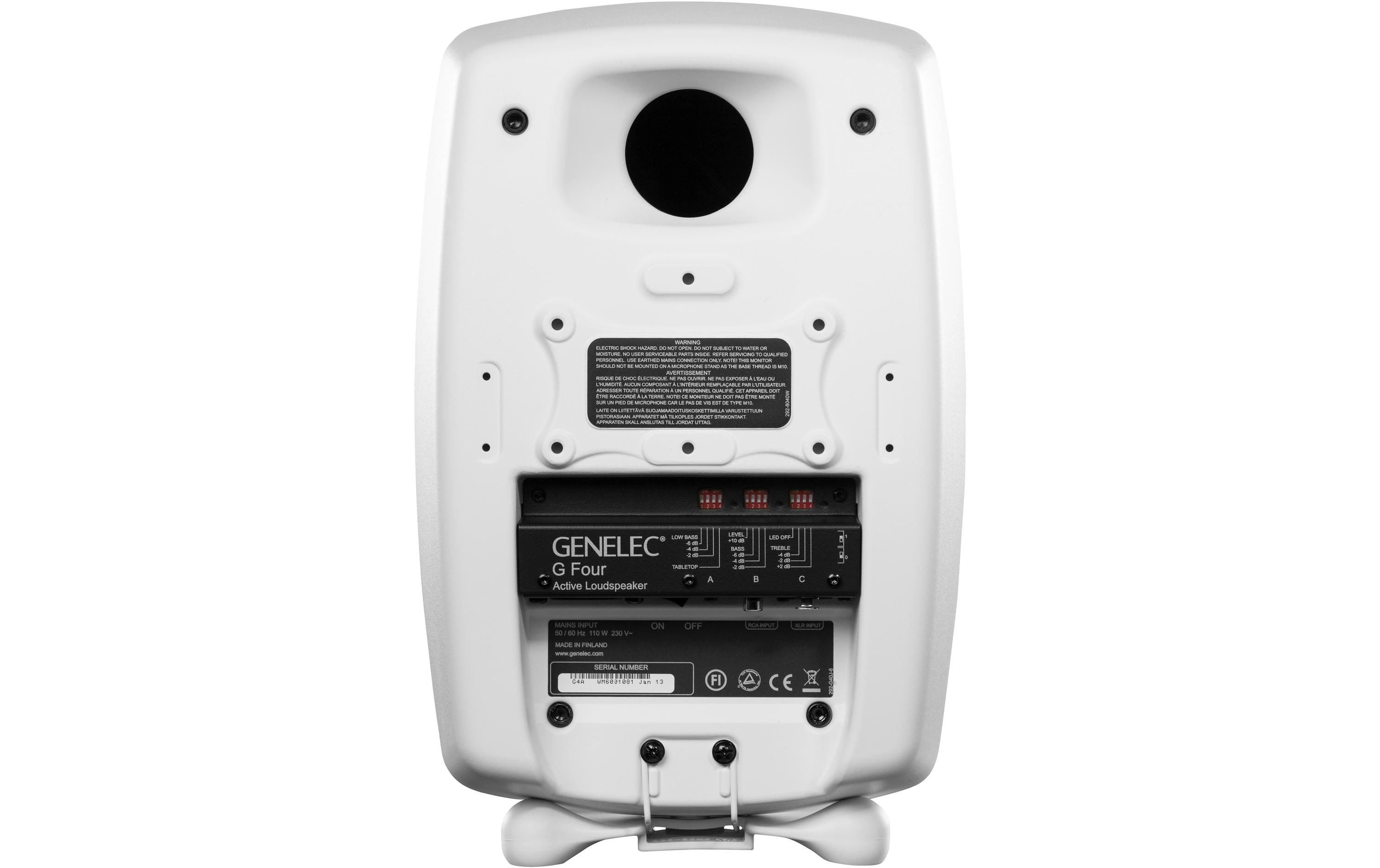 Genelec Regallautsprecher G Four – 90 Watt, Weiss