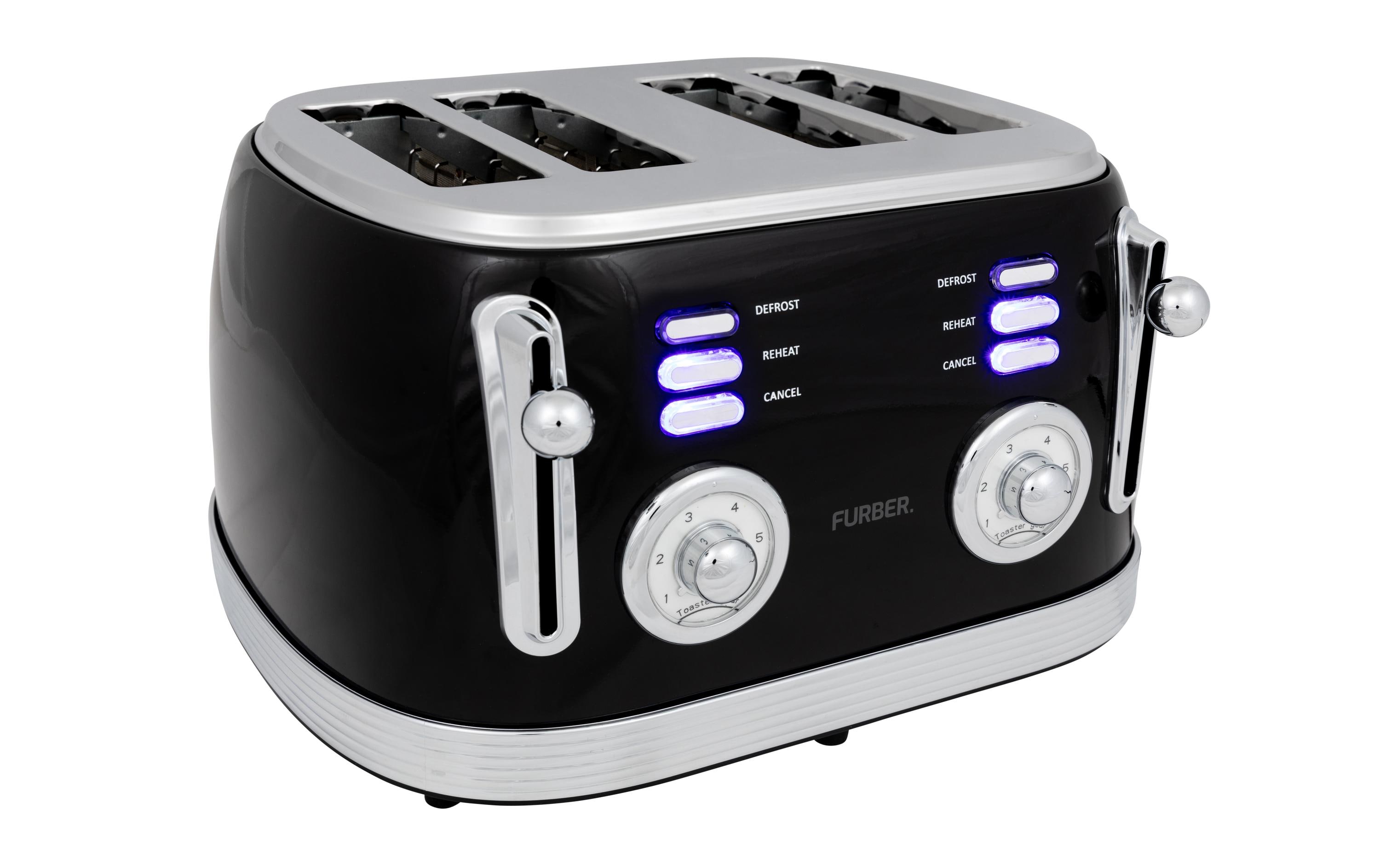 FURBER Toaster Brando Schwarz glanz