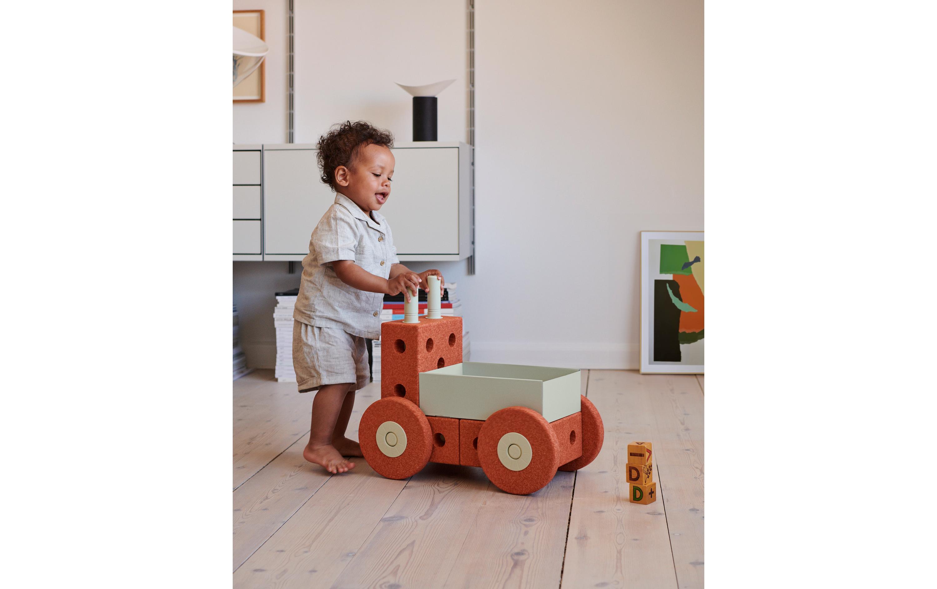 MODU 3-in-1 Baby Walker Burnt Orange / Dusty Green