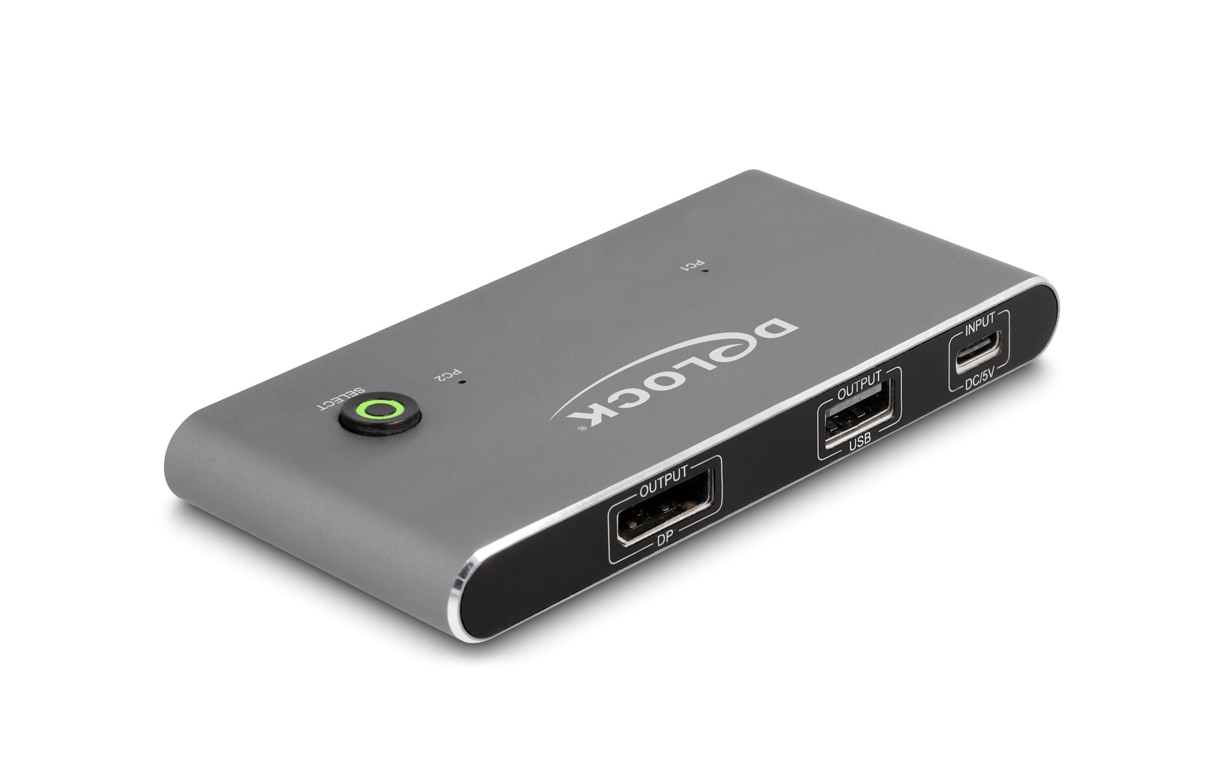 Delock KVM Switch USB-C zu DisplayPort 8K 30 Hz mit USB 2.0