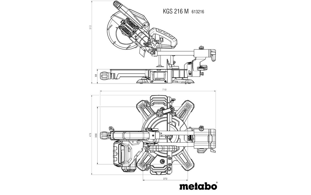 Metabo Kappsäge KGS 216 M, 1500 W, Ø 216 x 30 mm