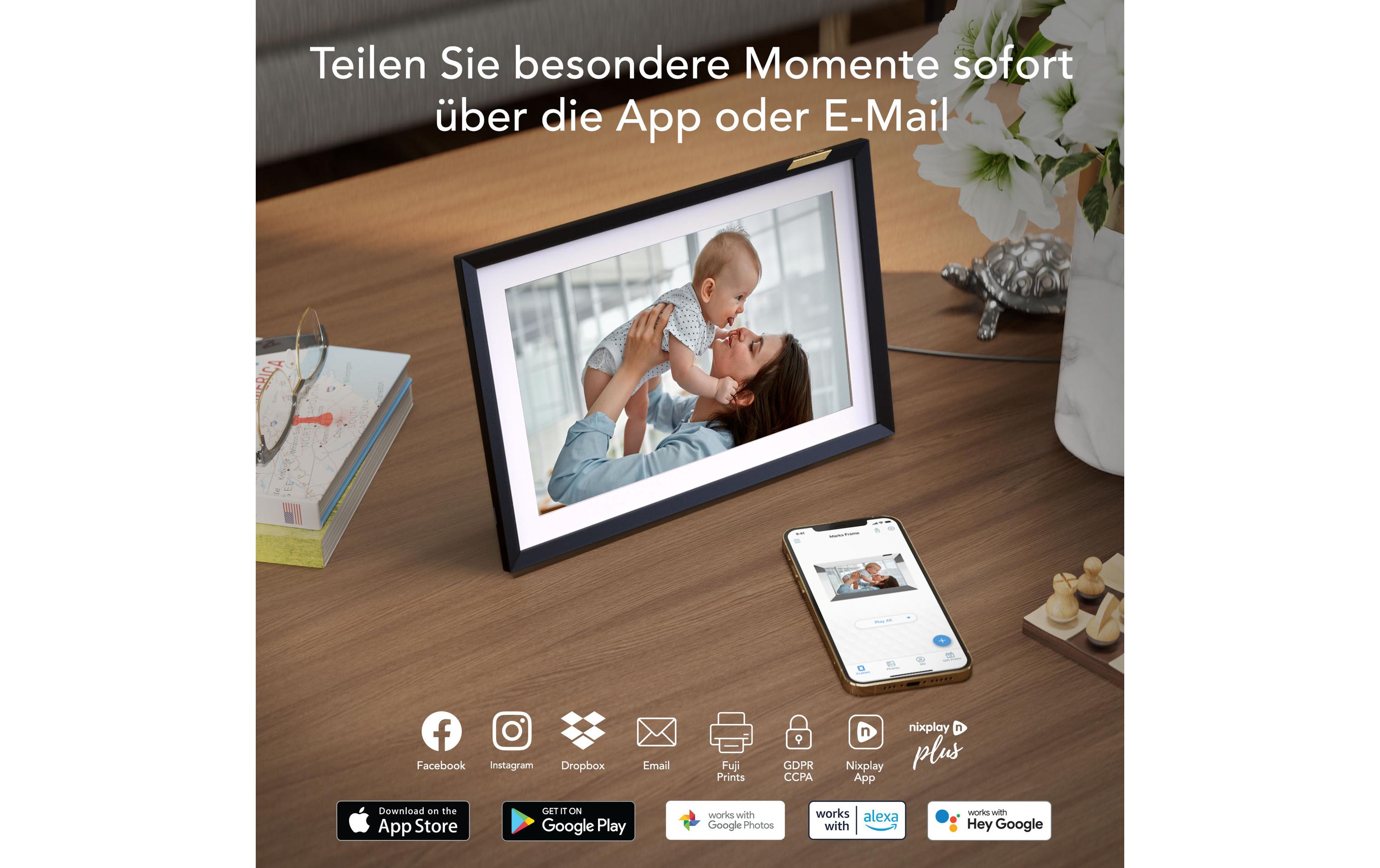 Nixplay Digitaler Bilderrahmen Touch Smart 10.1 Schwarz matt