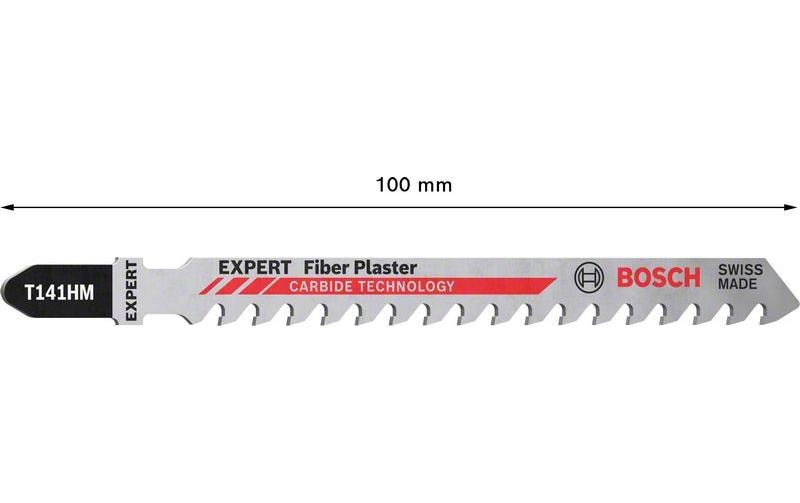 Bosch Professional Stichsägeblatt EXPERT Fiber Plaster T 141 HM, 3 Stück