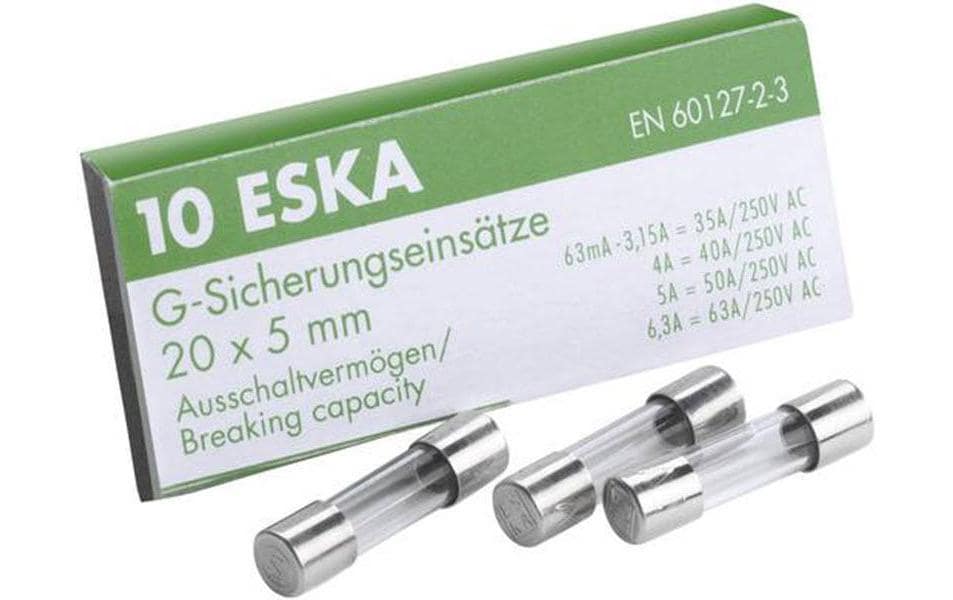 Elektromaterial Schmelzsicherung ESKA 5 x 20 FST 6.3A