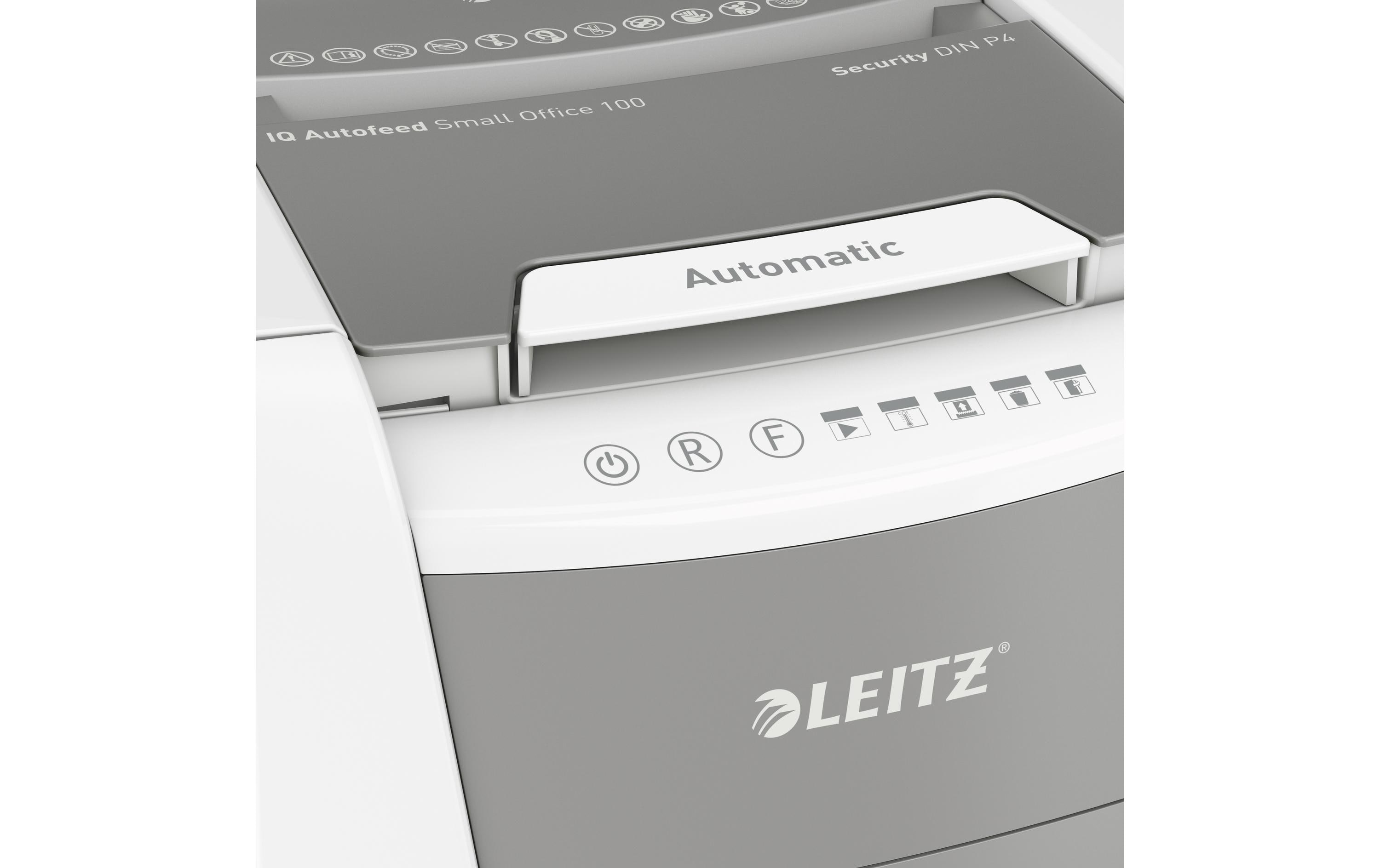 Leitz Bürogeräte Aktenvernichter IQ Autofeed Small Office 100, P-4, 100 Blatt