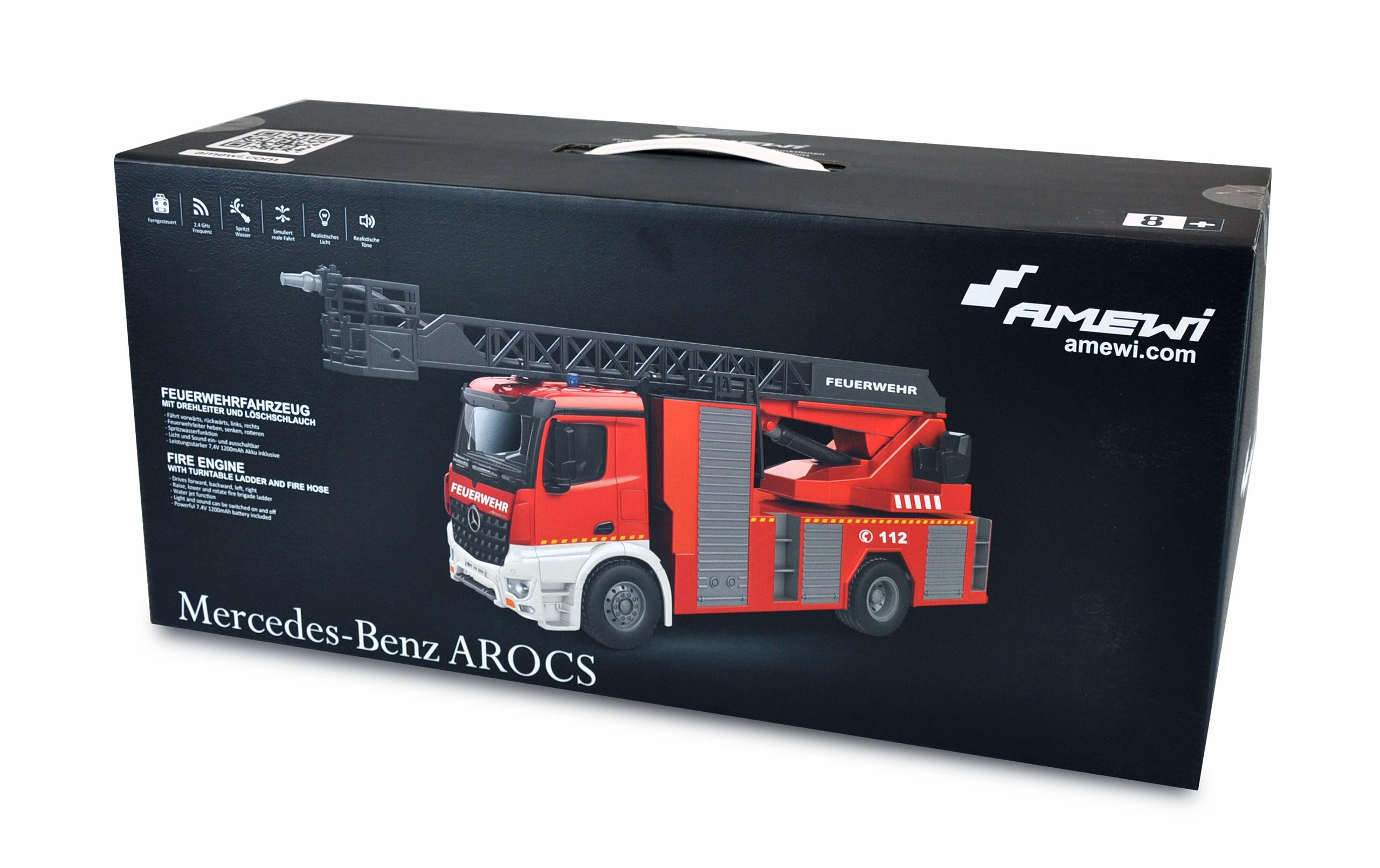 Amewi Mercedes Benz Arocs Feuerwehr Drehleiter RTR, 1:18