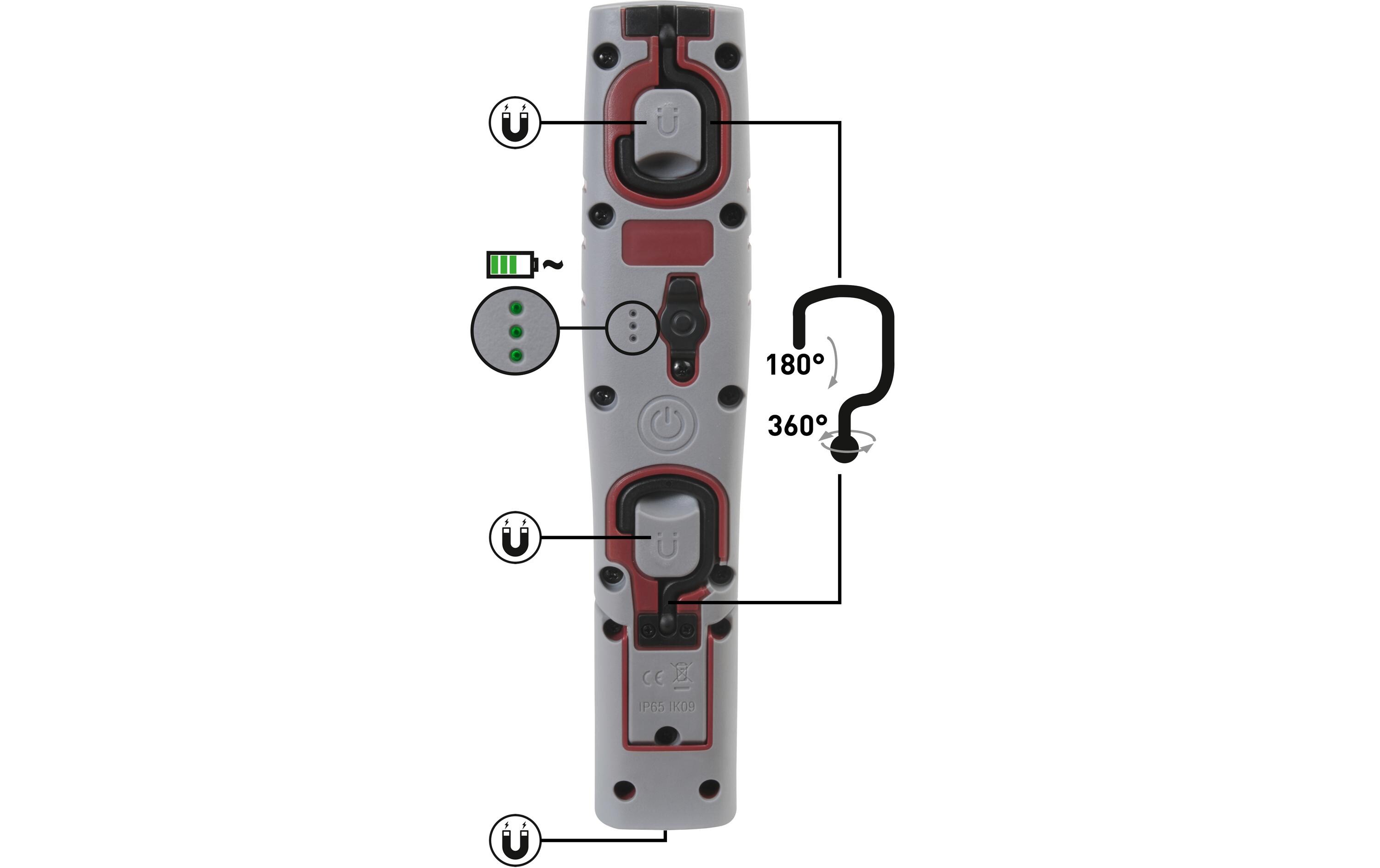 Kraftwerk 12 x LED Handlampe Inspection 700, 3.7 V, 2600 mAh