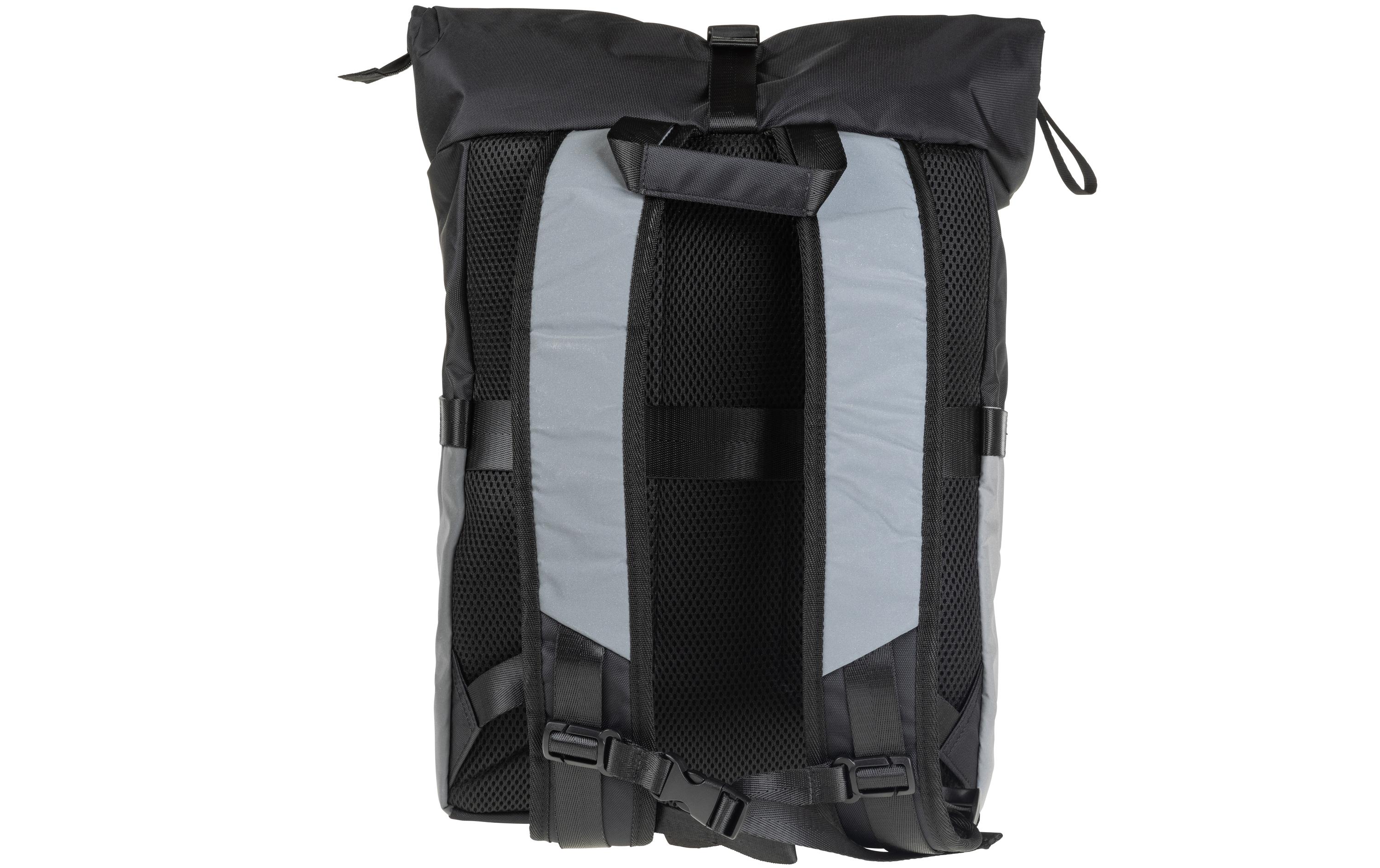 KOOR Rucksack Veedi Rolltop Reflective 22 l, Schwarz