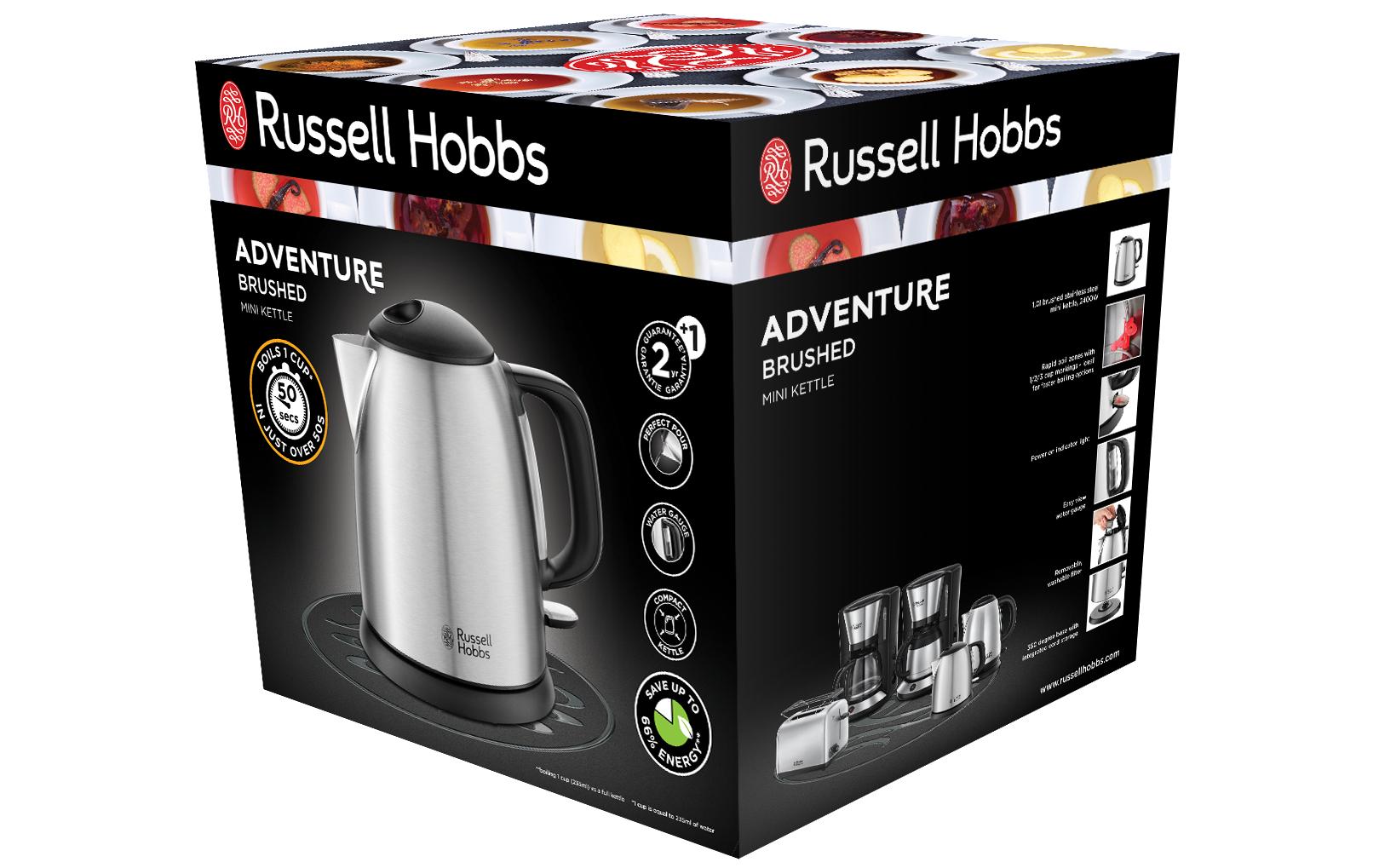 Russell Hobbs Wasserkocher Adventure 24991-70 1 l, Schwarz