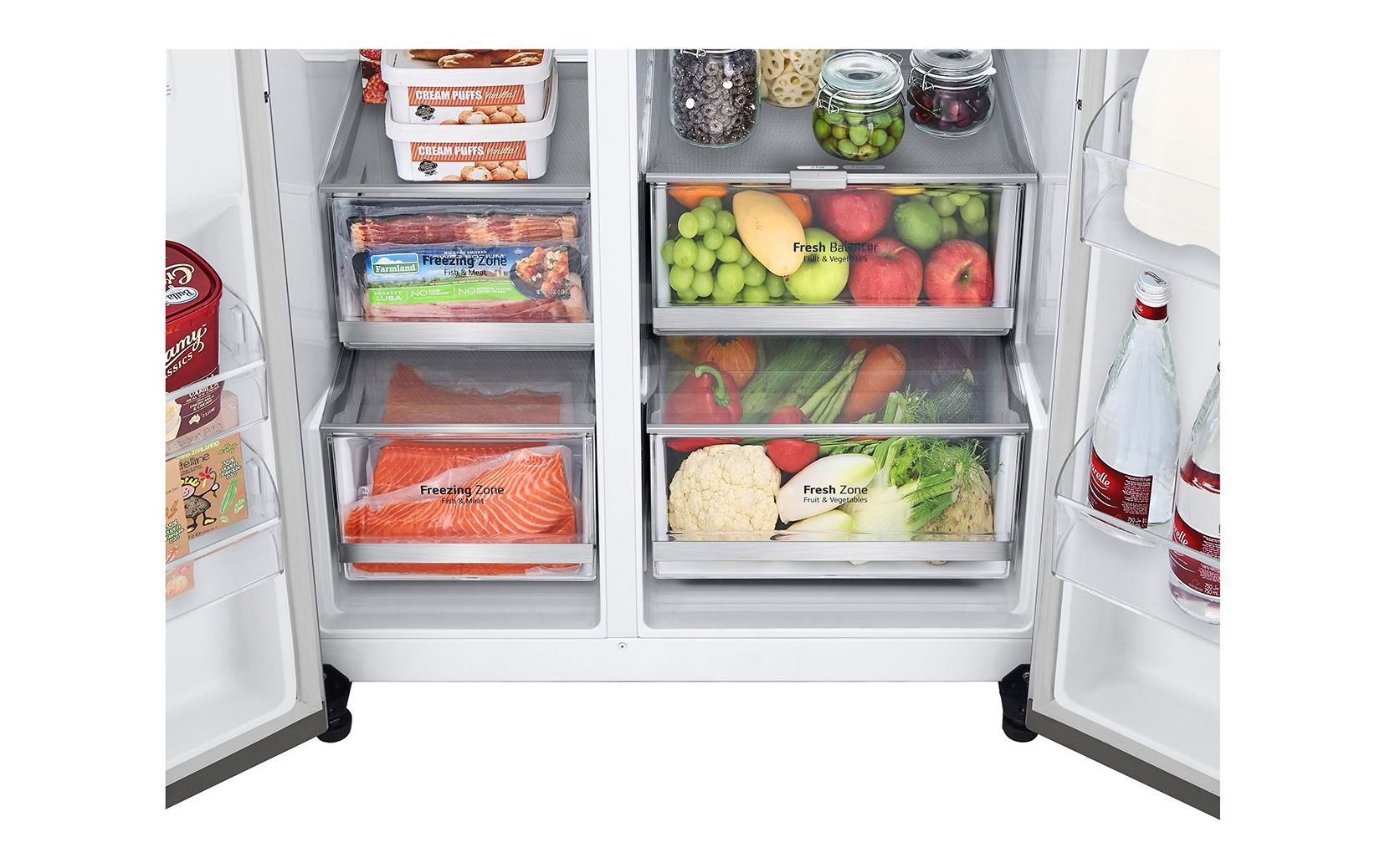 LG Foodcenter GSXV90BSDE Brushed Steel