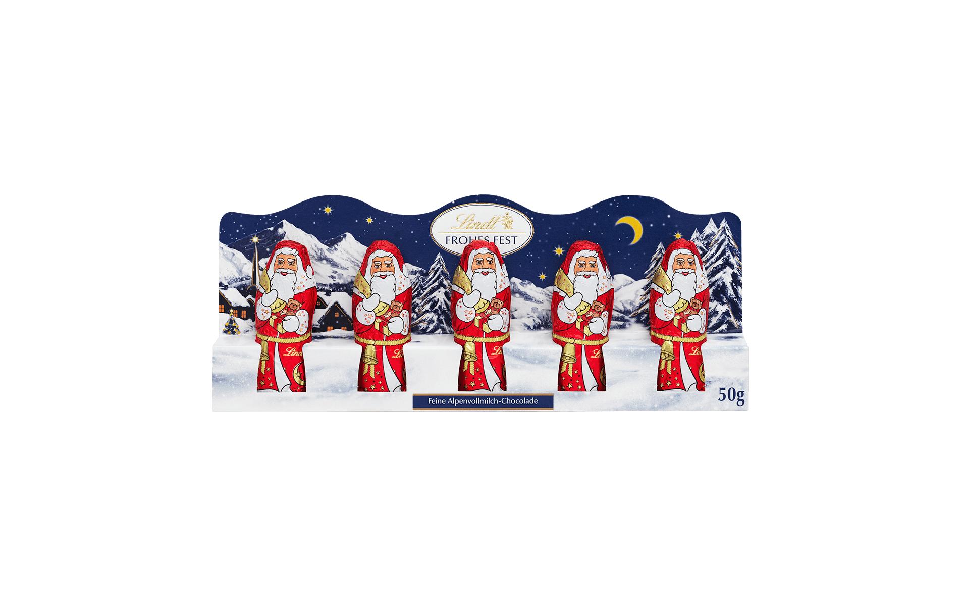 Lindt Schokolade Weihnachtsmann Mini Milch Weihnachten 5 x 10 g