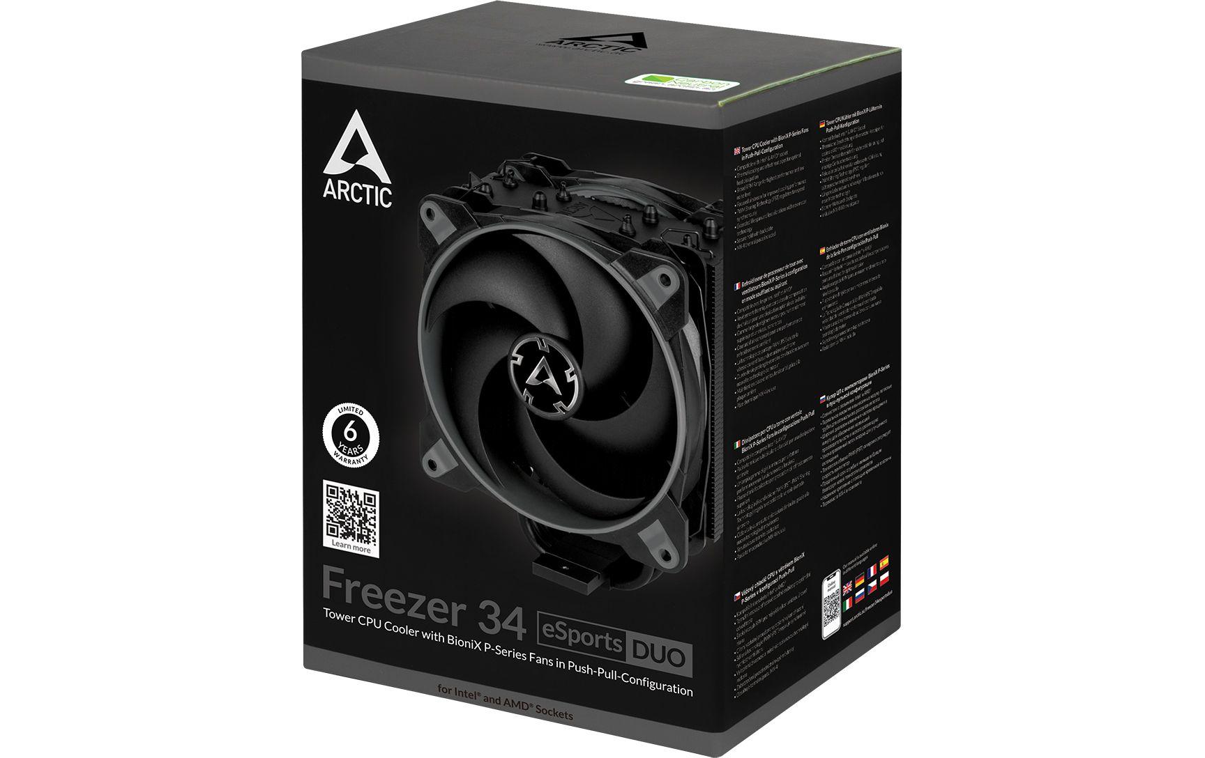 Arctic Cooling CPU-Kühler Freezer 34 eSports DUO Grau