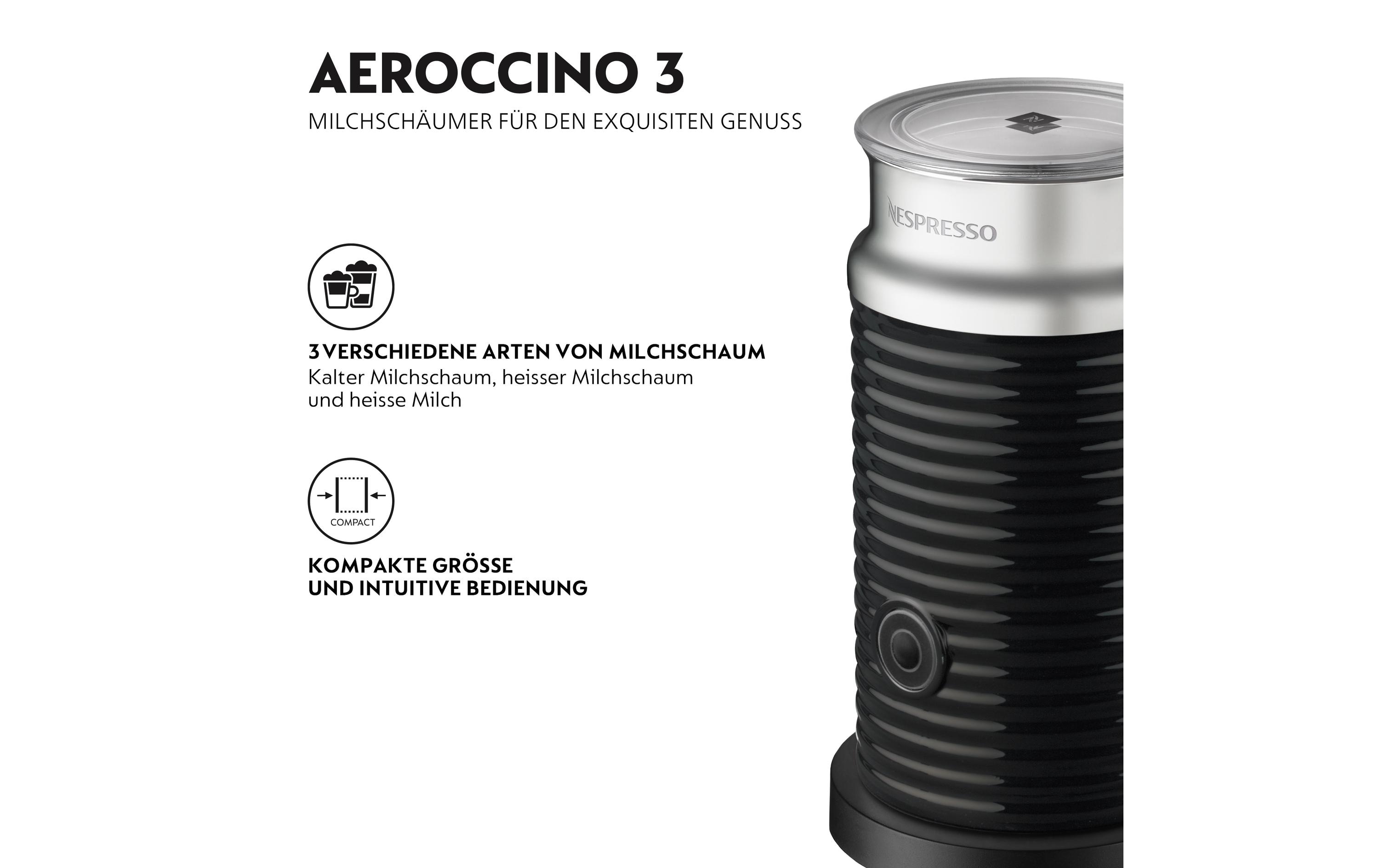 Nestlé Nespresso Milchschäumer Aeroccino 3 Schwarz