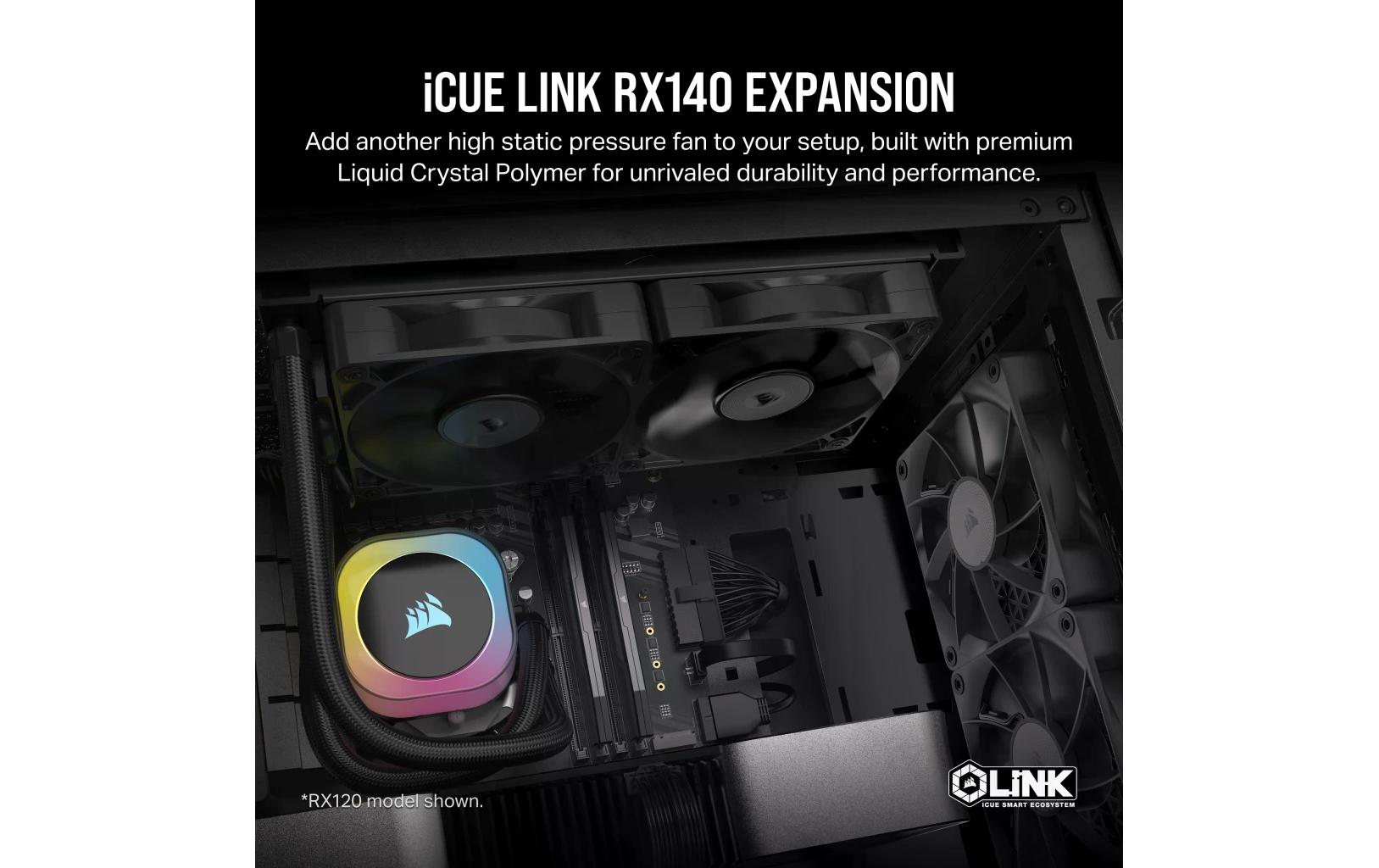 Corsair iCUE LINK RX140 Einzellüfter-Erweiterung Schwarz