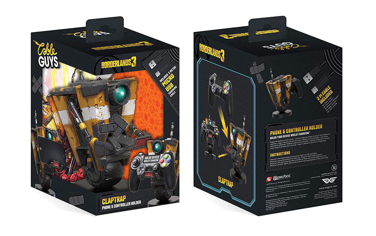 Exquisite Gaming Ladehalter Cable Guys – Borderlands Claptrap 20 cm