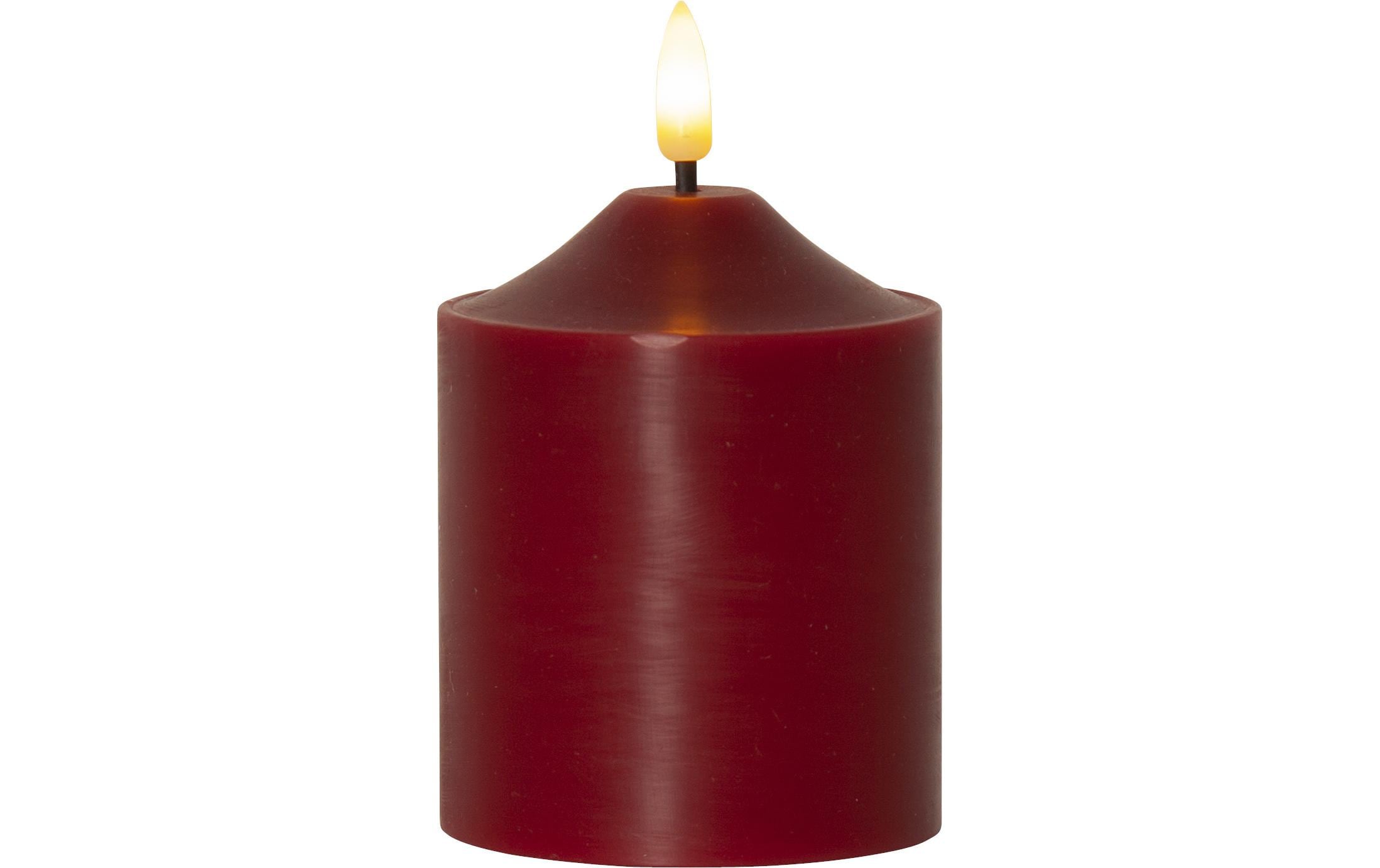 Star Trading LED-Kerze Pillar Flamme, 12 cm, Rot