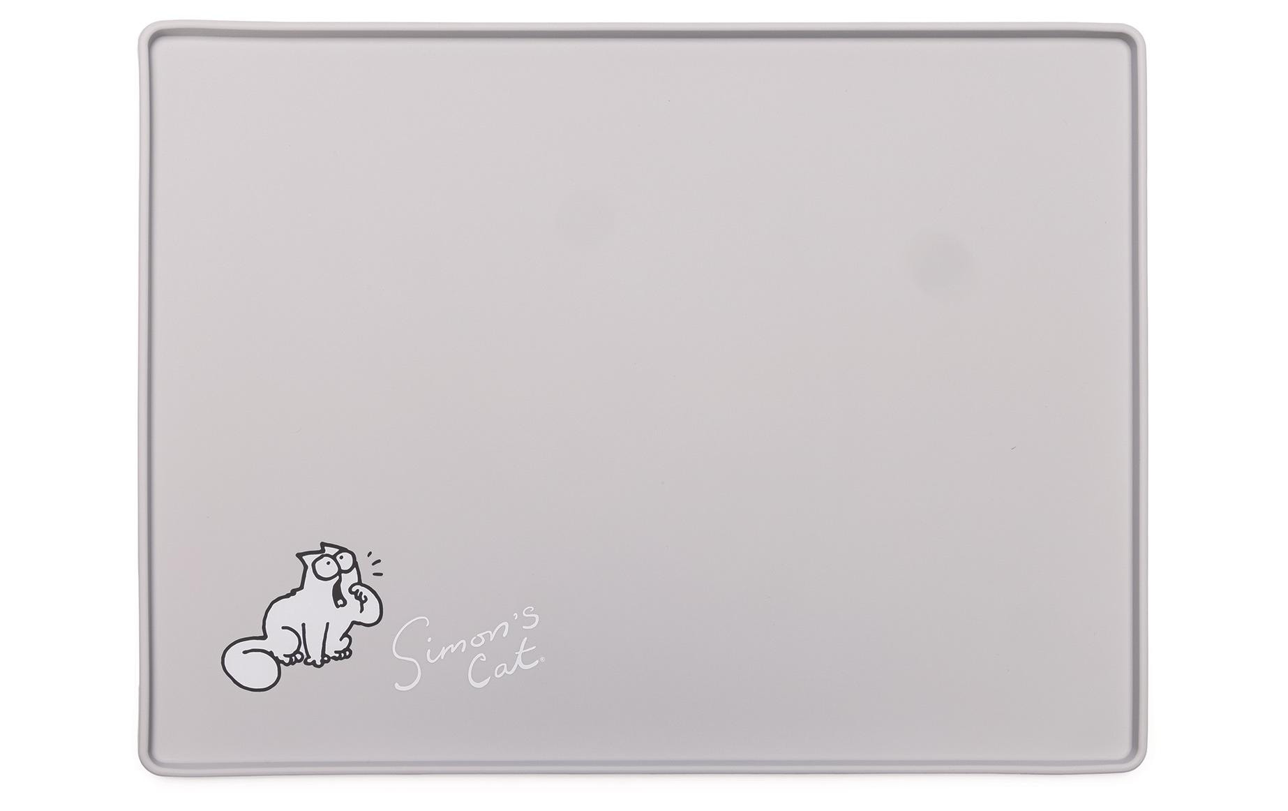 Simon's Cat Napfunterlage 40 x 30 x 1 cm, Hellgrau