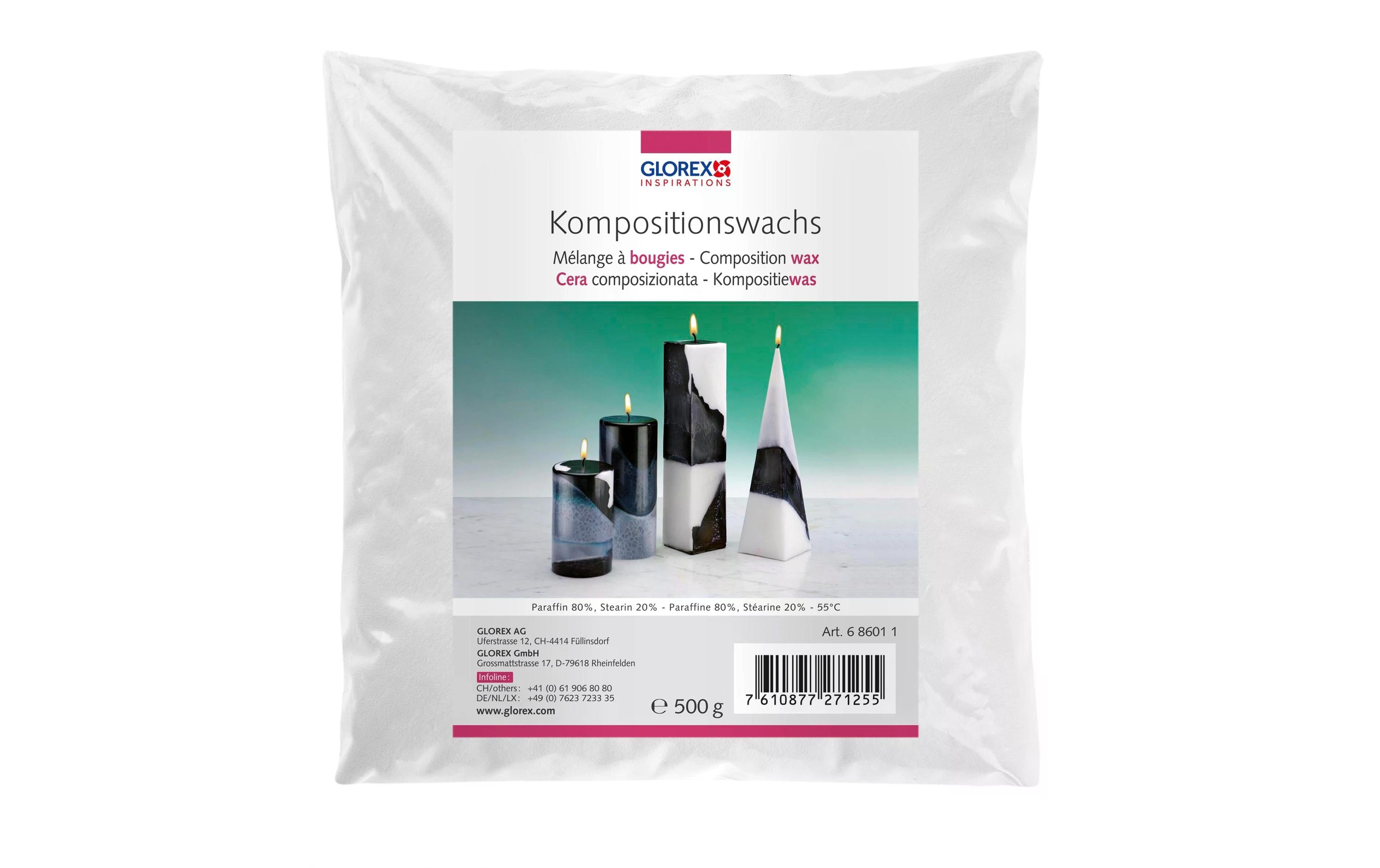 Glorex Kerzenstearin 500 g Weiss