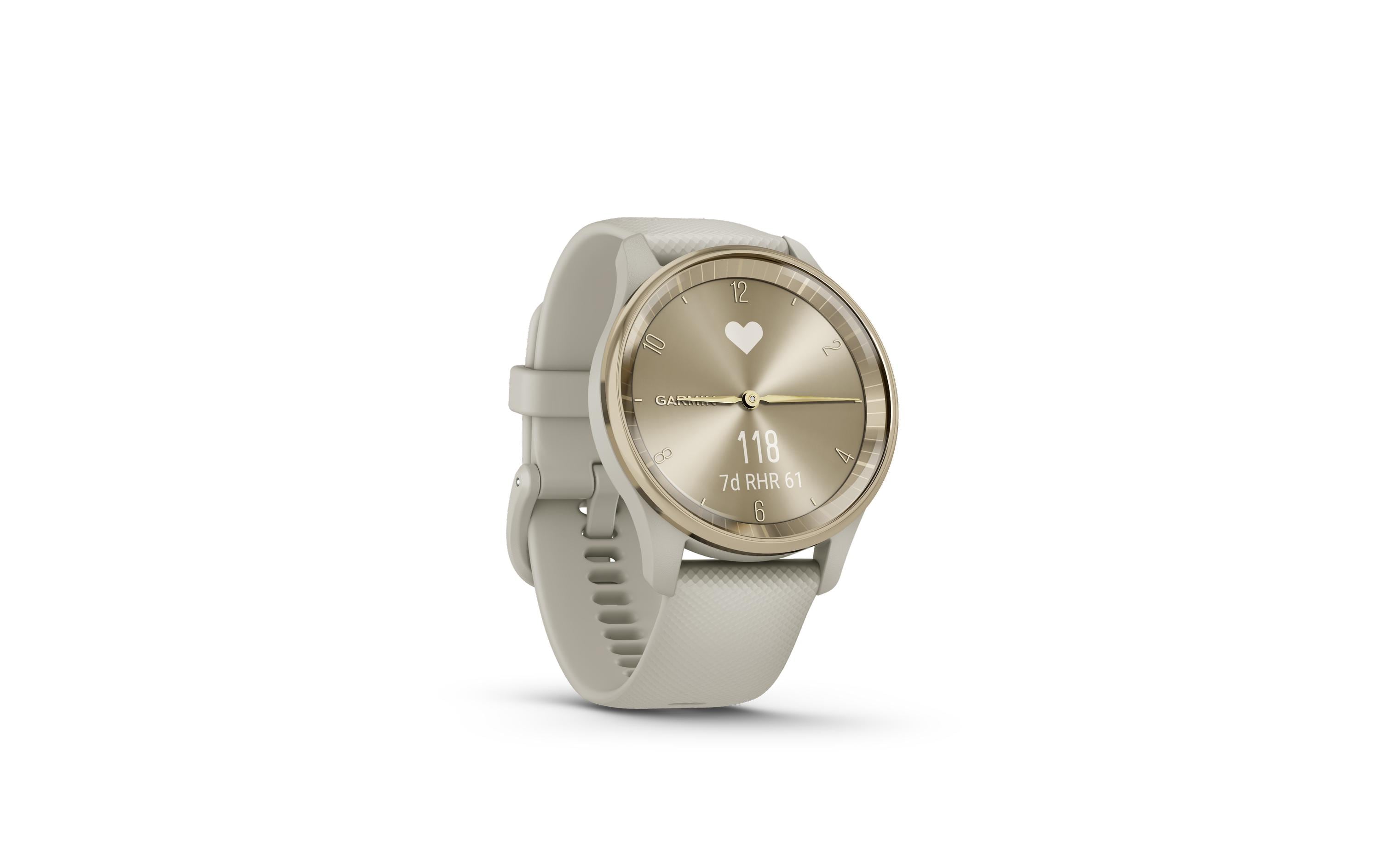 GARMIN Sportuhr Vivomove Trend Weiss/Olivgrün