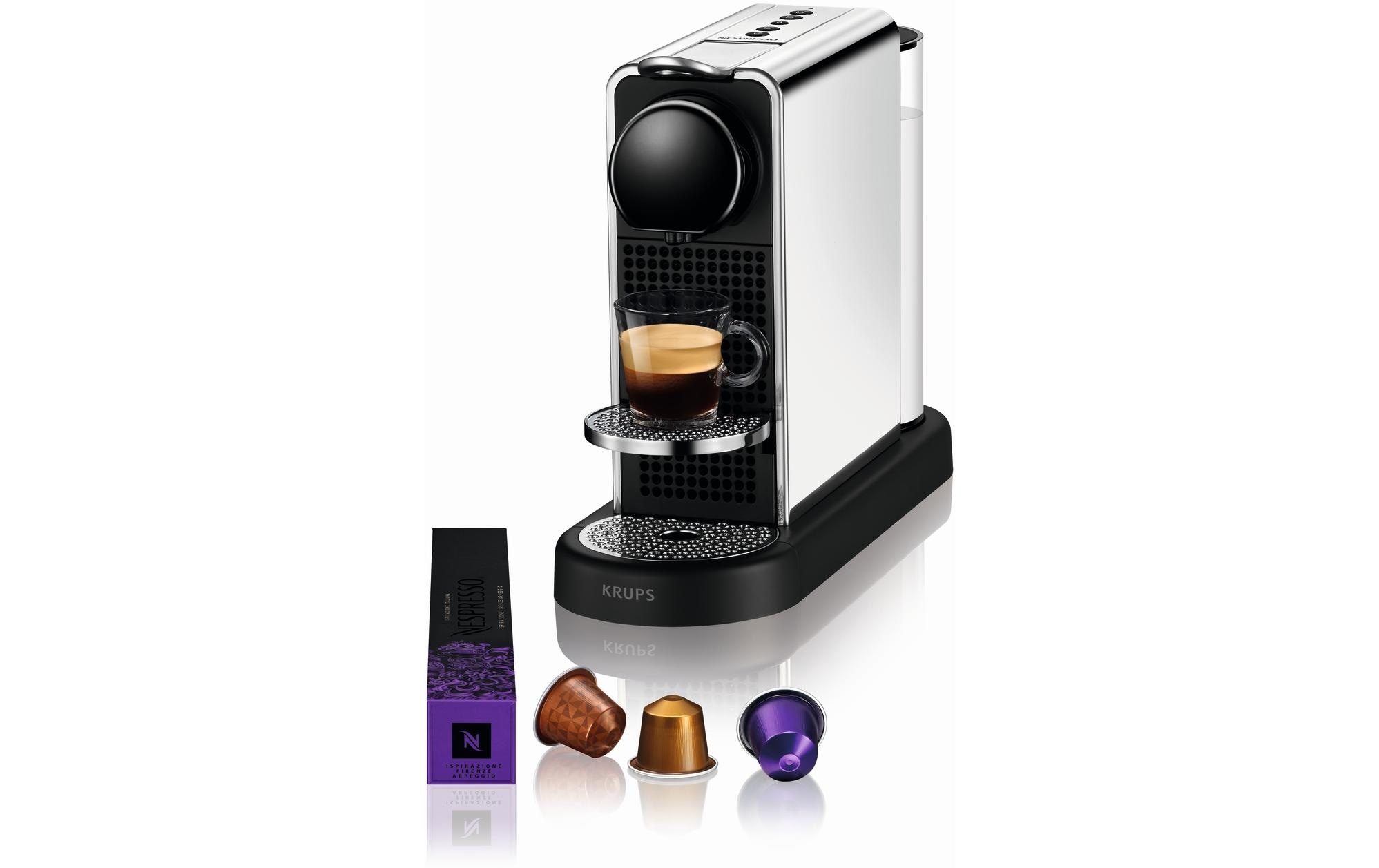 Krups Kaffeemaschine Nespresso CitiZ Platinum Edelstahl/Schwarz