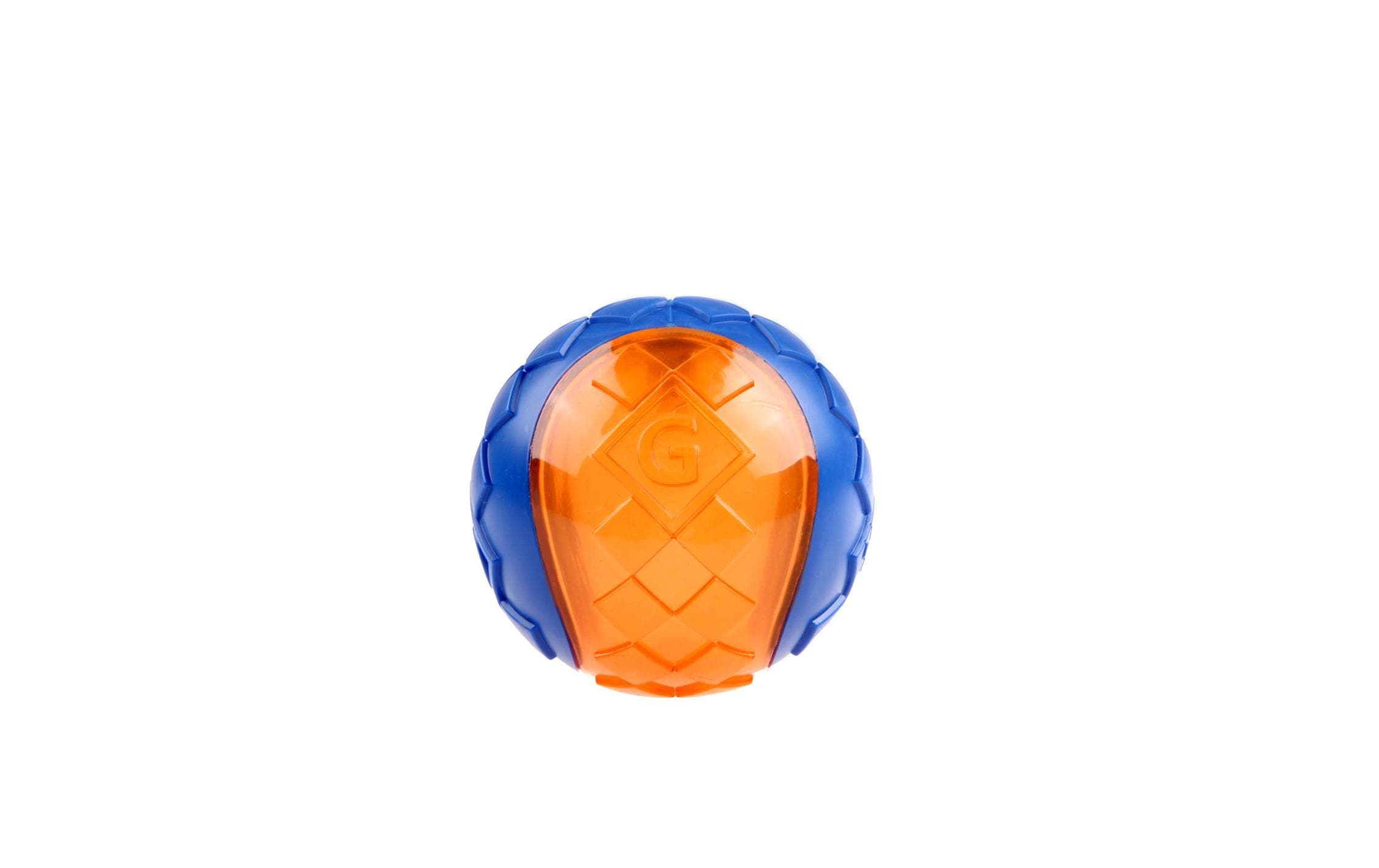 GiGwi Hunde-Spielzeug Ball Squeaker, Blau/Orange und Rot/Violett