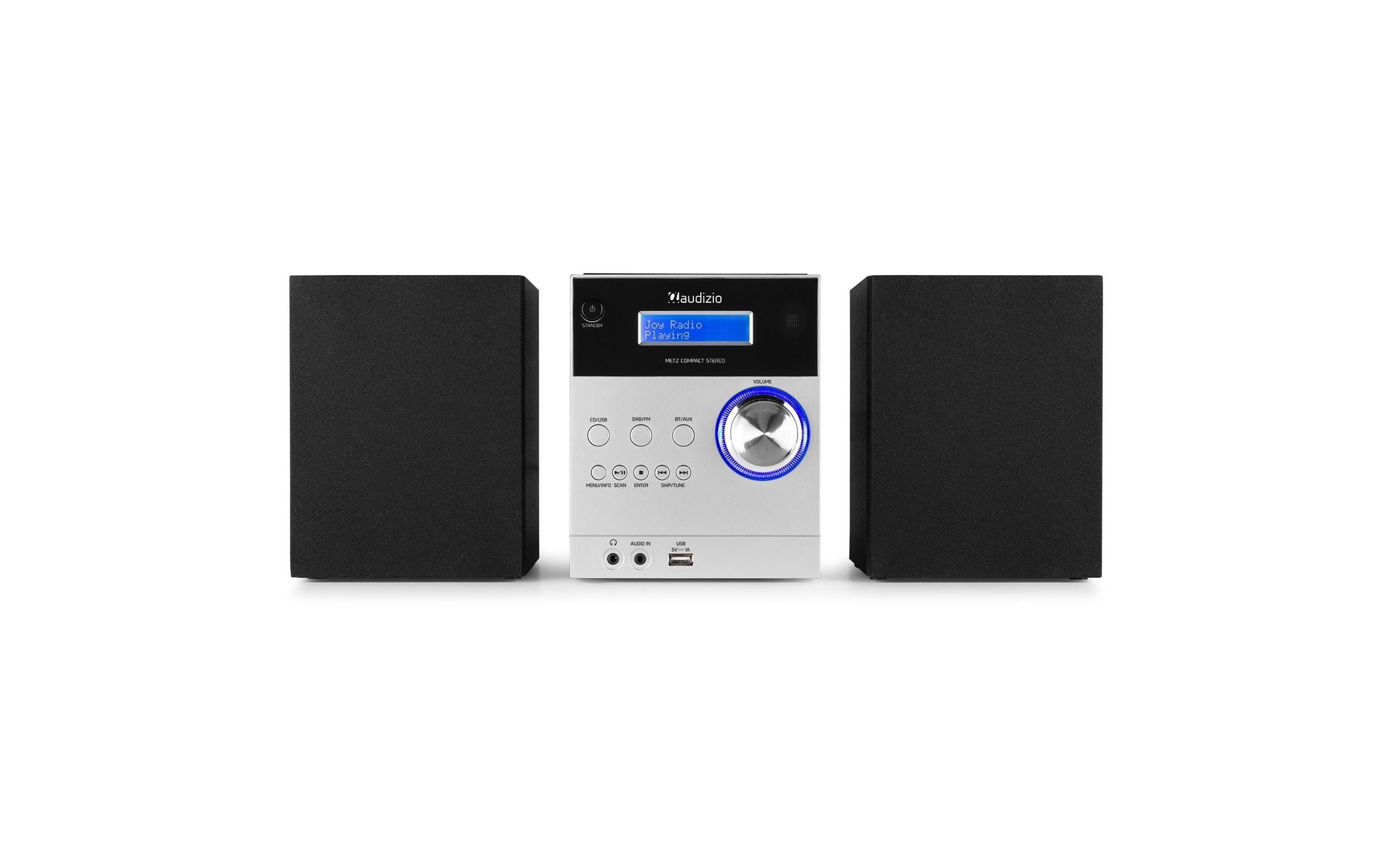 Audizio Micro-HiFi Anlage Metz Aluminium