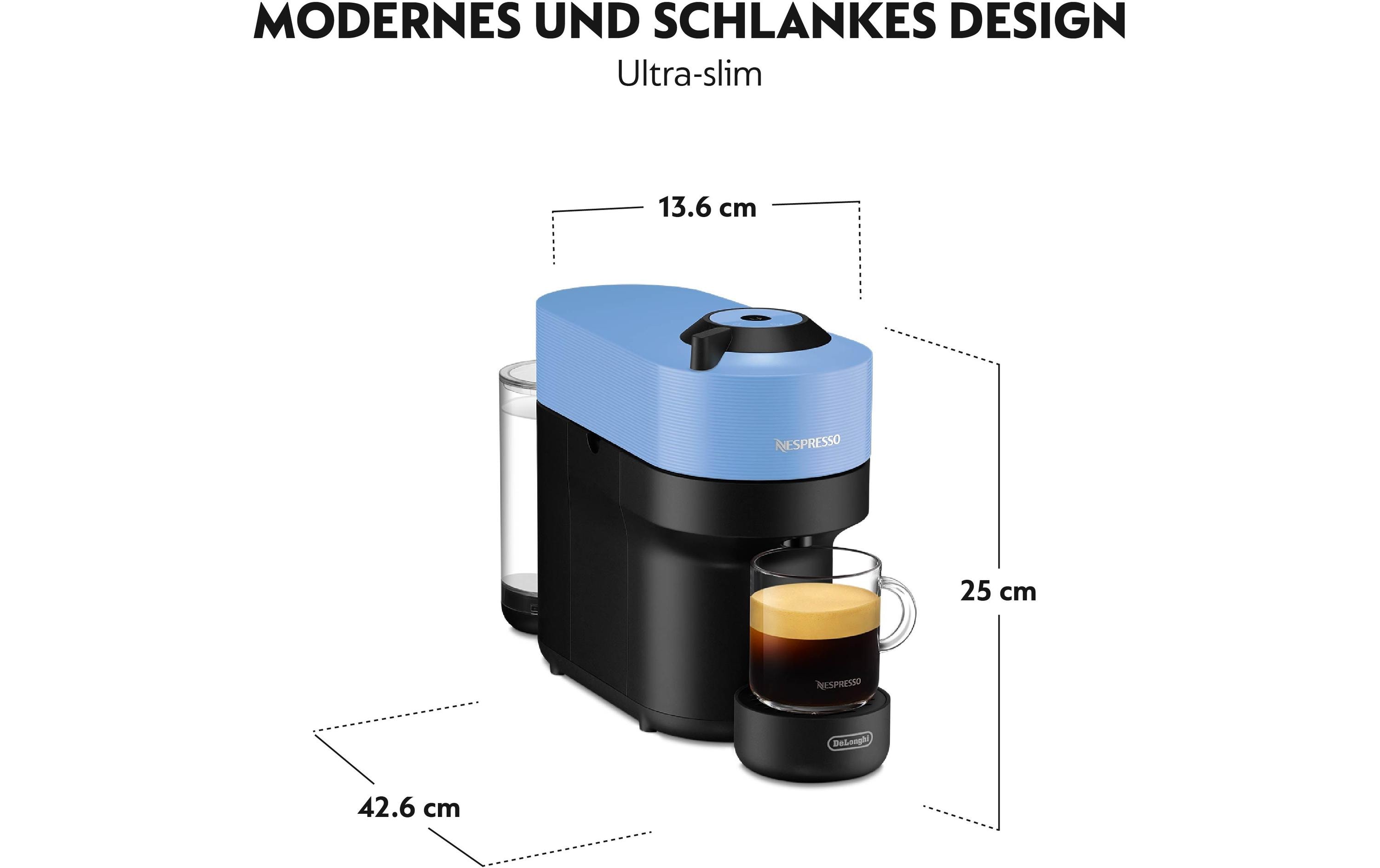 De'Longhi Kaffeemaschine Nespresso Vertuo Pop ENV90.A Pacific Blue