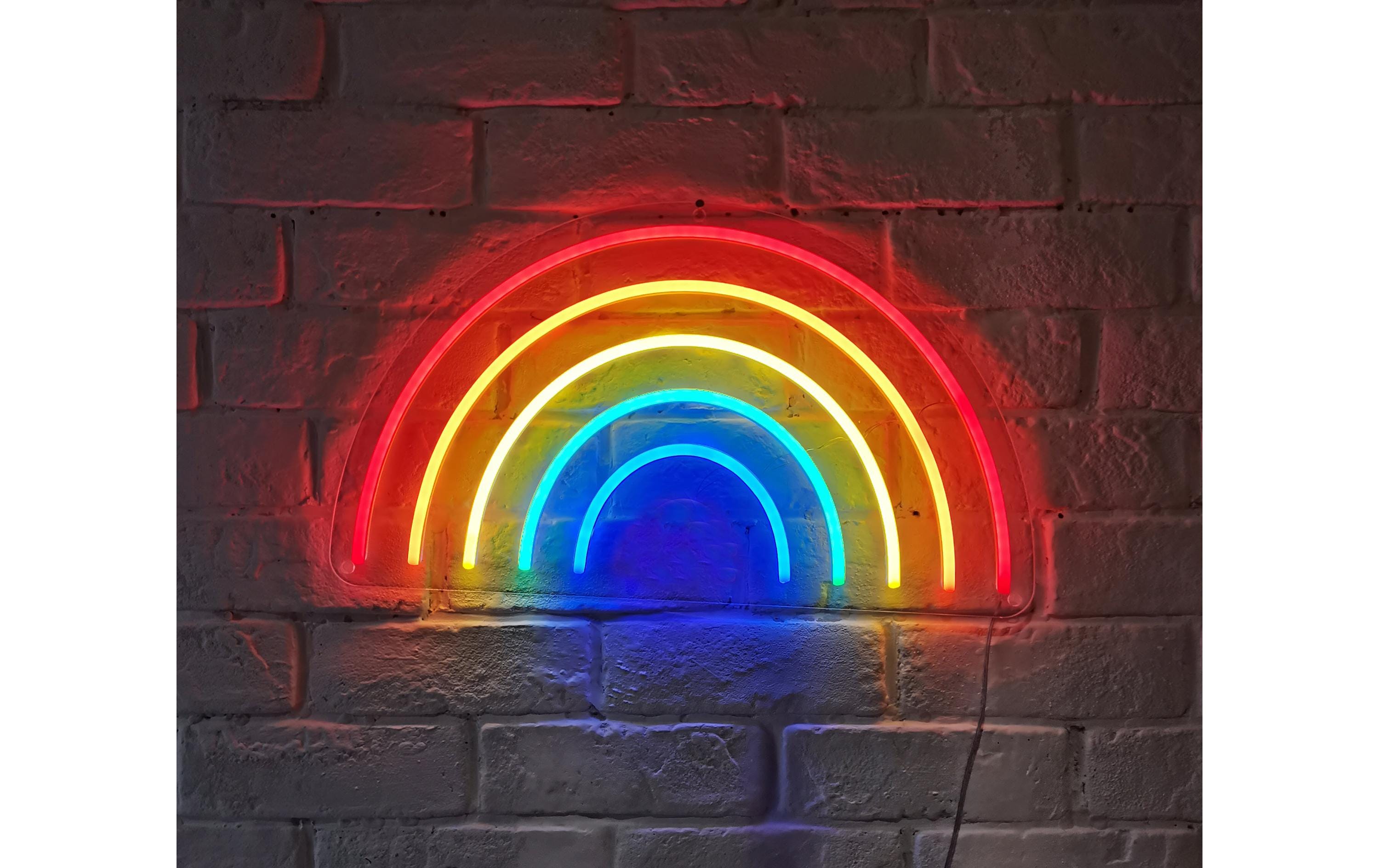 Vegas Lights LED Dekolicht Neonschild Regenbogen 45 x 26 cm