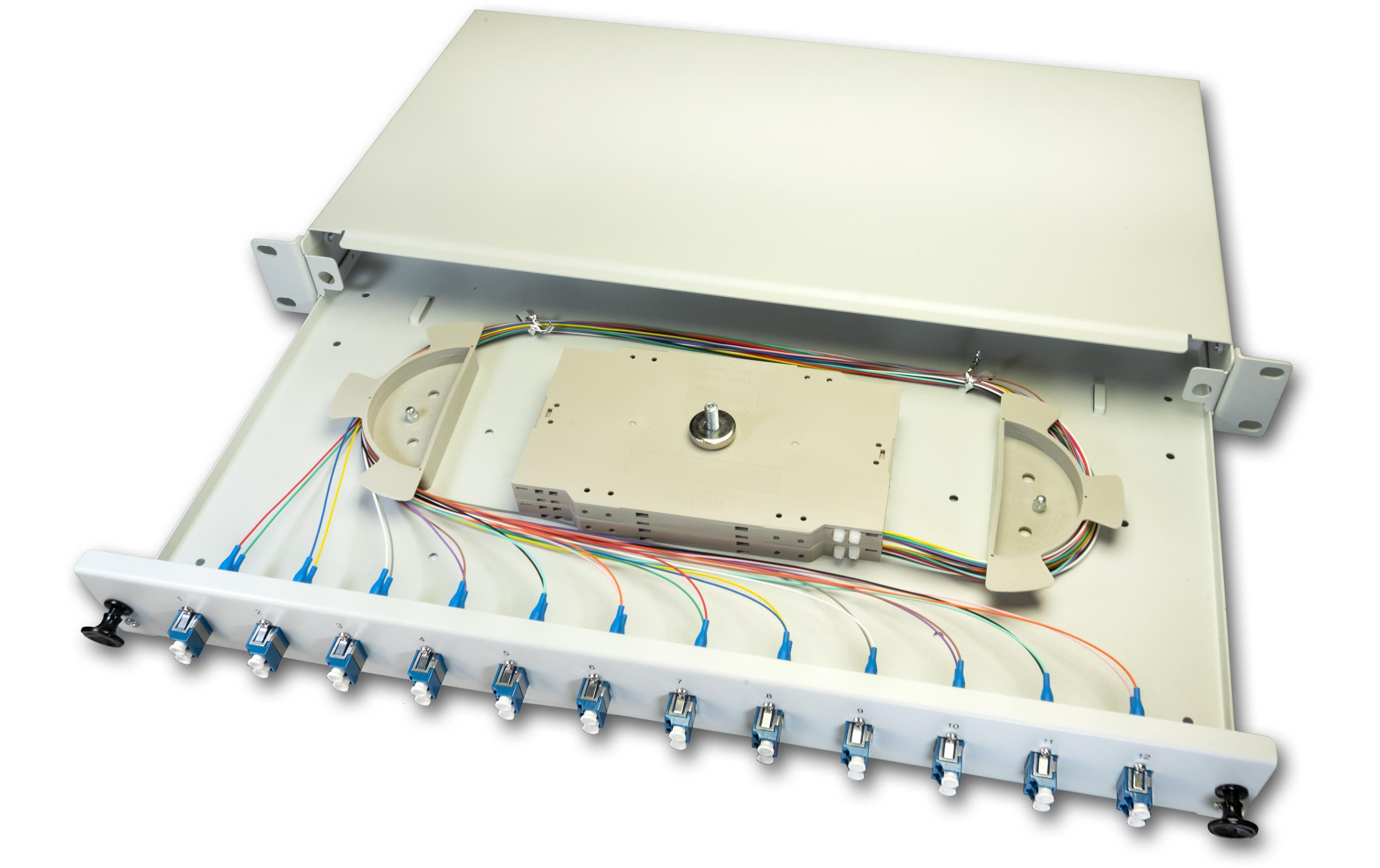 Lightwin Spleissbox 96 Fasern, 24x QLC SM, 9/125µm OS2 Pigtail