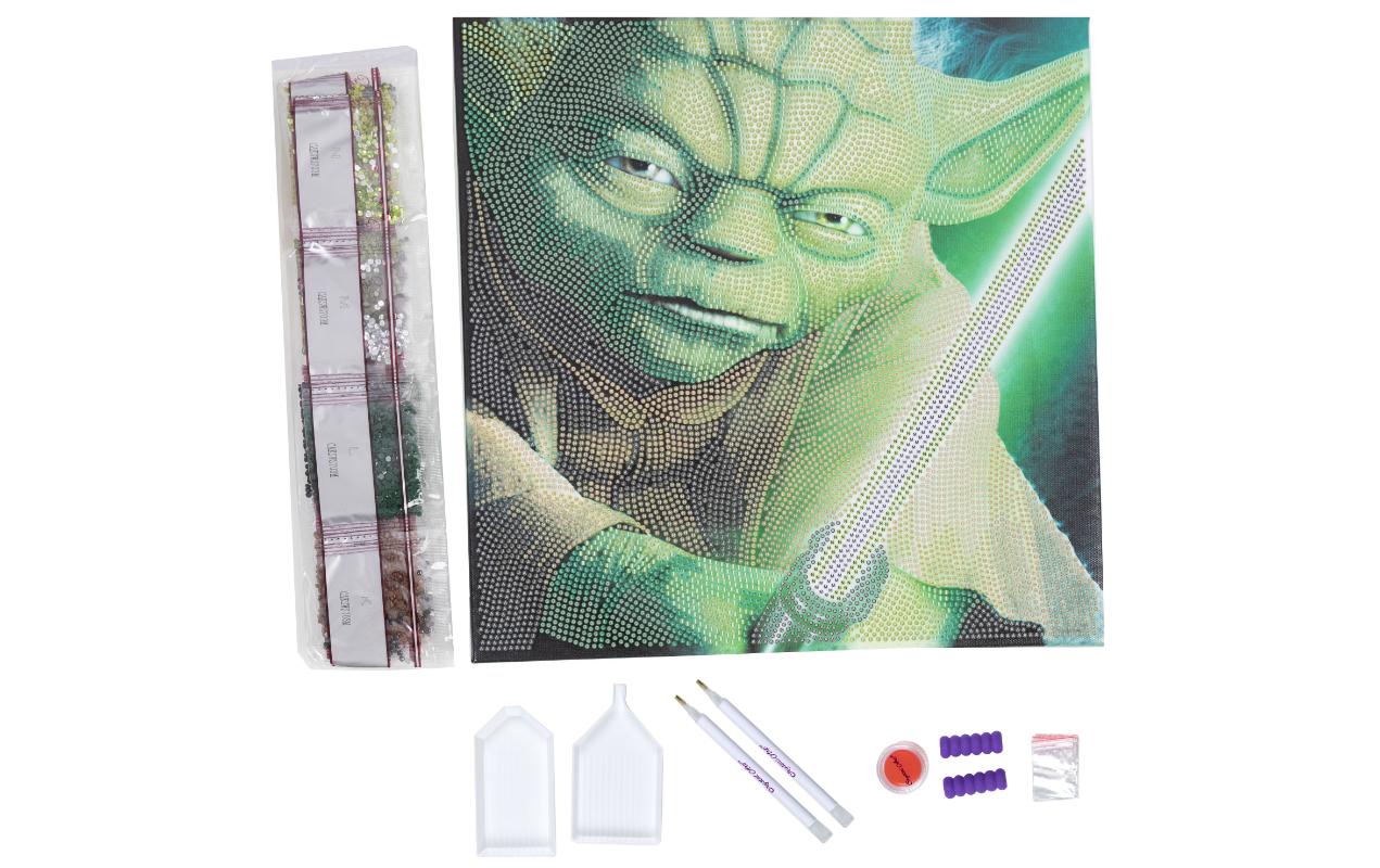 CRAFT Buddy Bastelset Crystal Art Yoda 30 x 30 cm