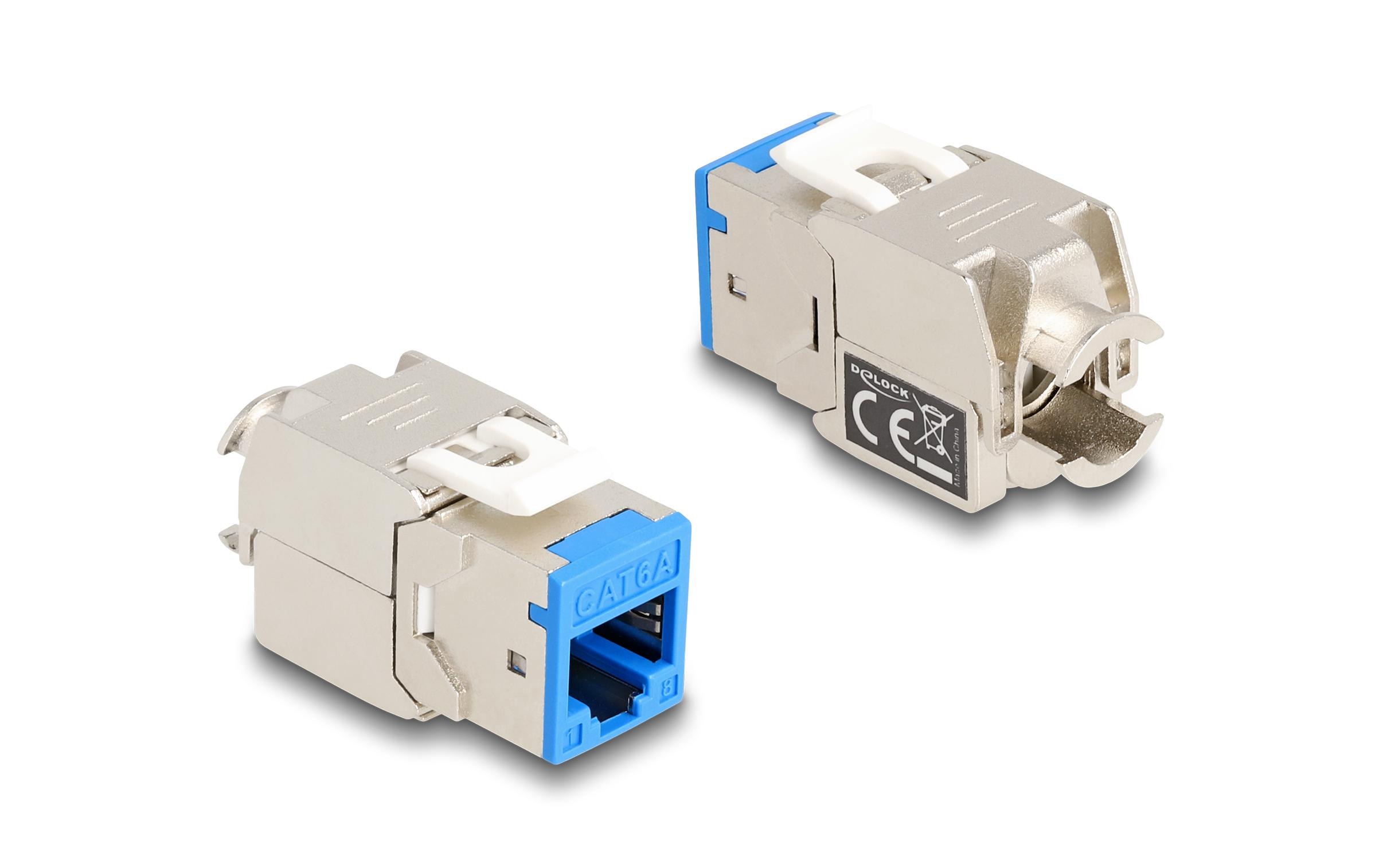 Delock Keystone-Modul RJ45 zu LSA, Cat.6A Farbig, 8 Stück