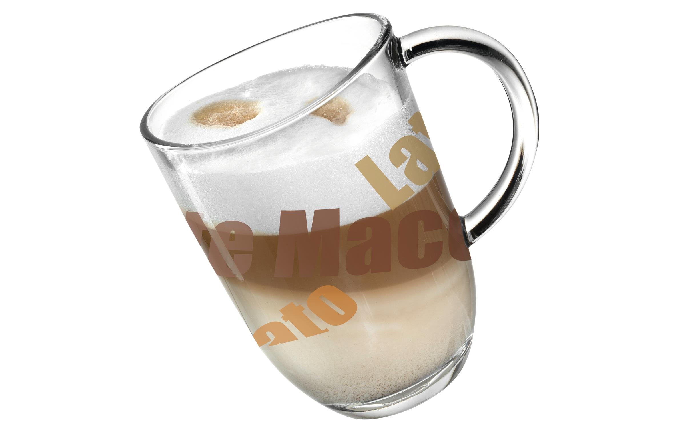 Leonardo Latte Macchiato Tasse Napoli mit Text 380 ml, Transparent