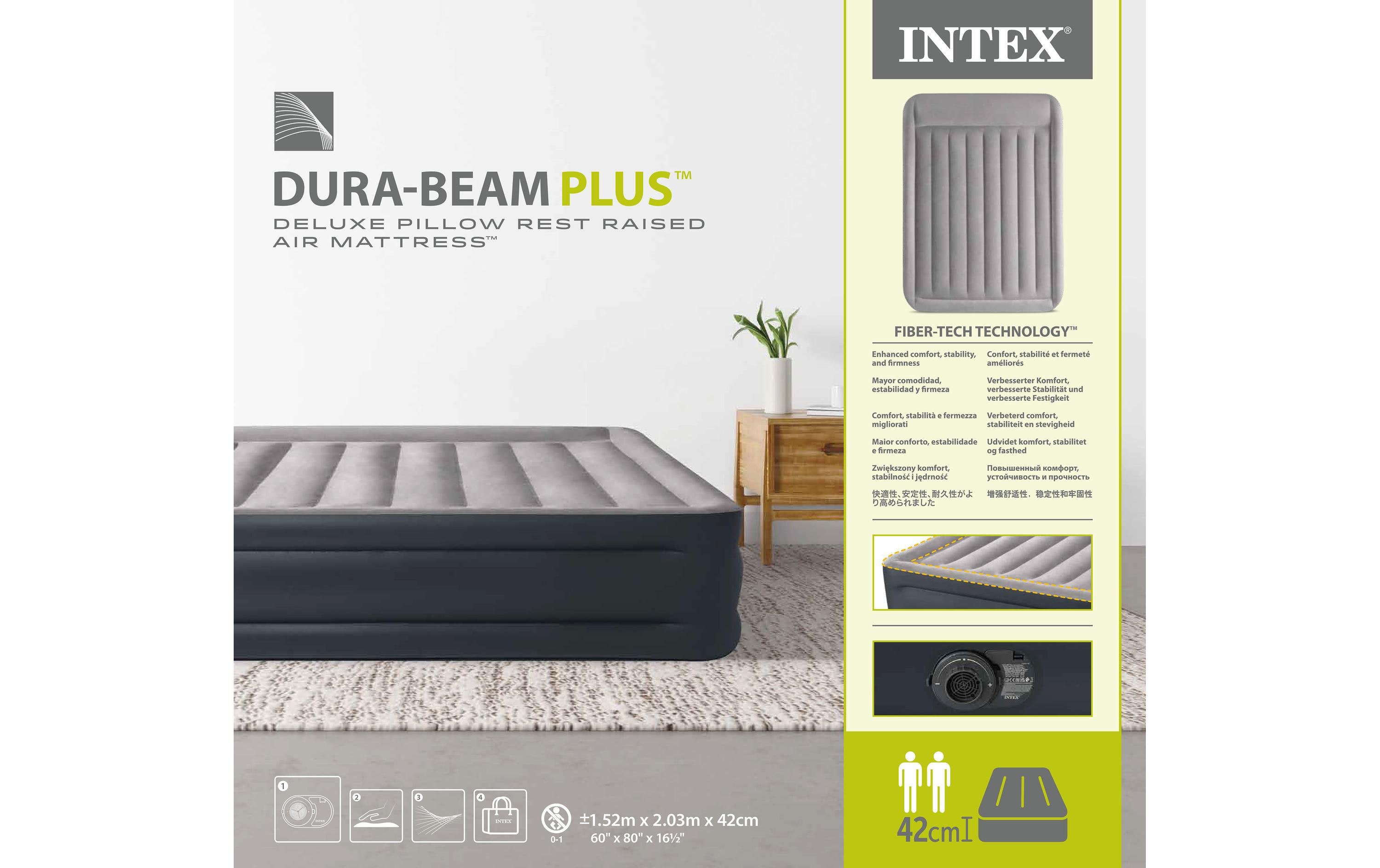 Intex Luftbett DuraBeam+ Deluxe Queen, 152 x 203 x 42 cm