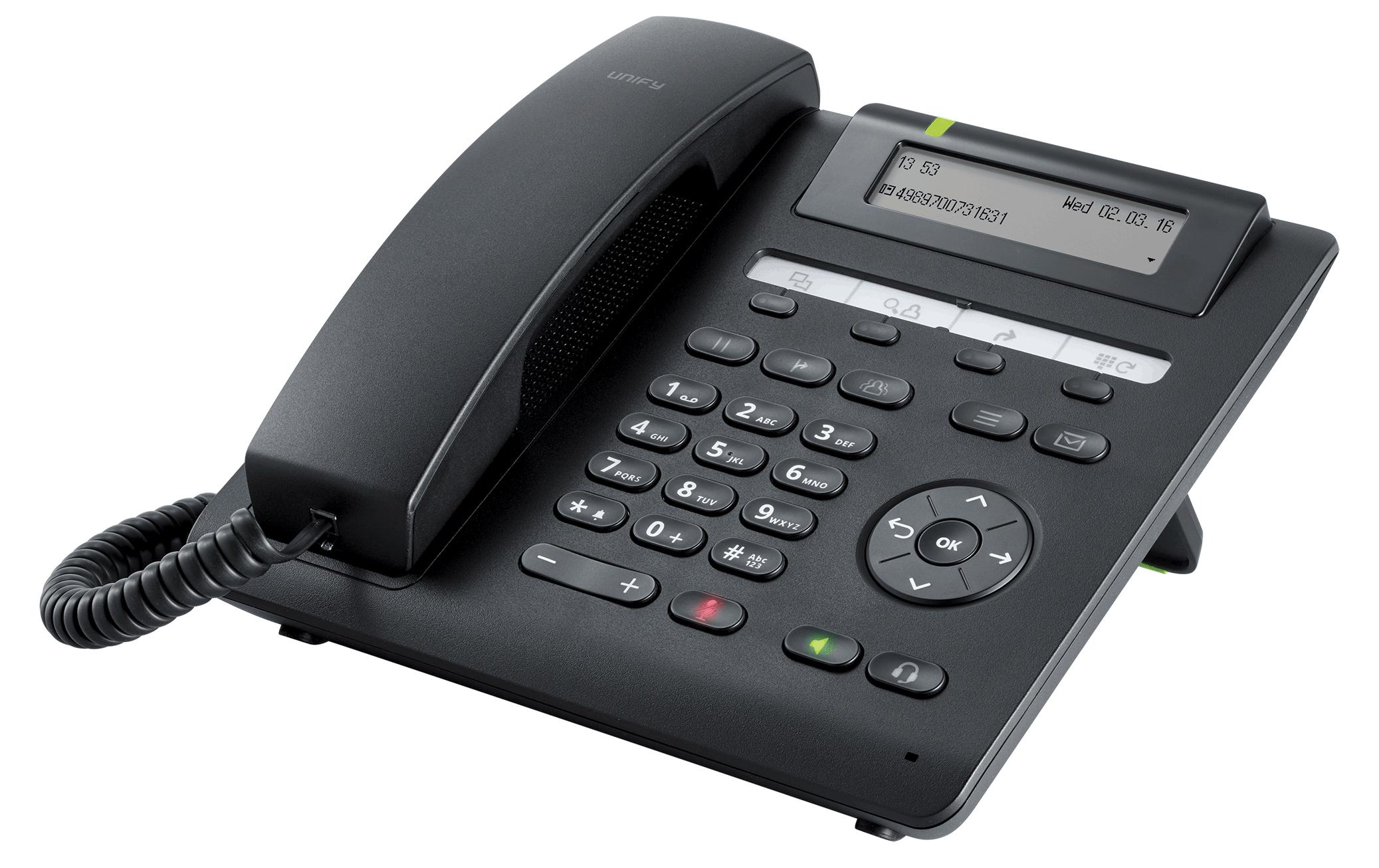 UNIFY SIP Tischtelefon CP205 Schwarz