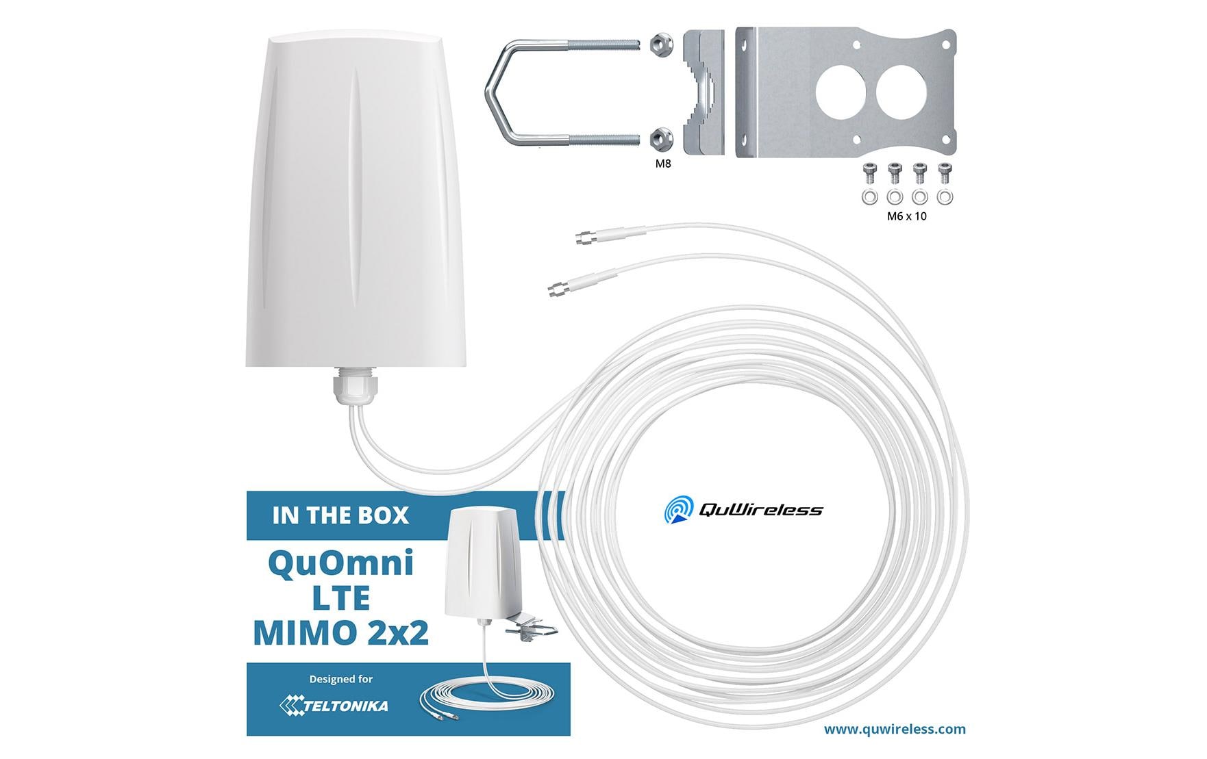 QuWireless LTE-Antenne AOLM2-1 SMA 4 dBi Rundstrahl