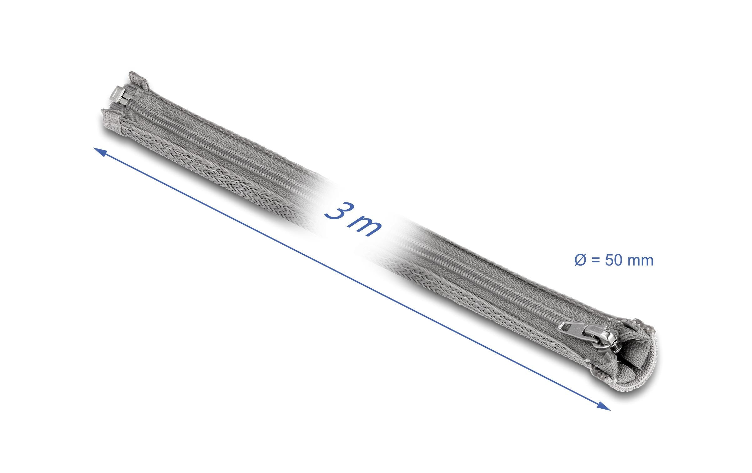 Delock Kabelschlauch 3 m x 50 mm Grau
