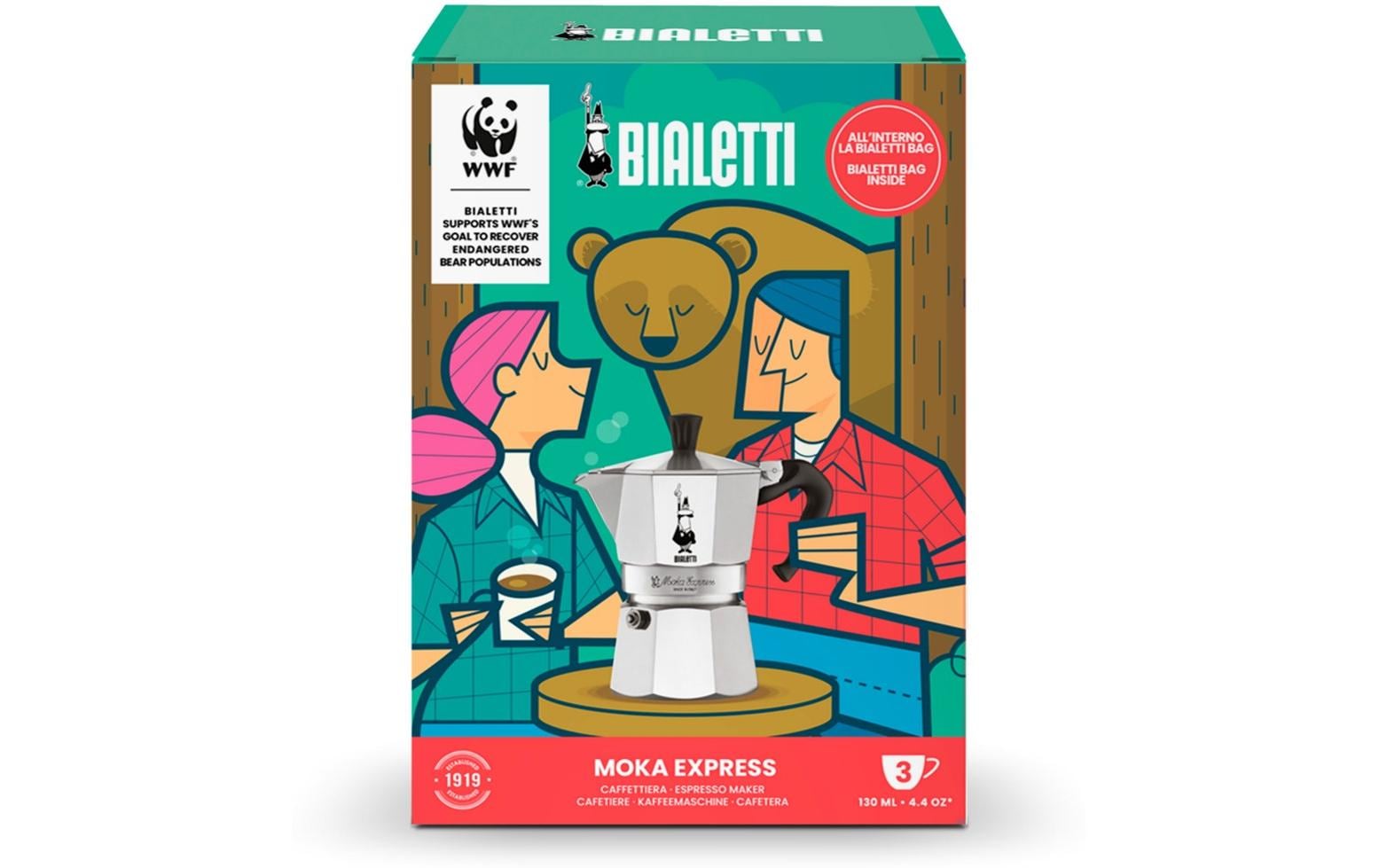 Bialetti Espressokocher Moka Express & Shopper 3, Silber