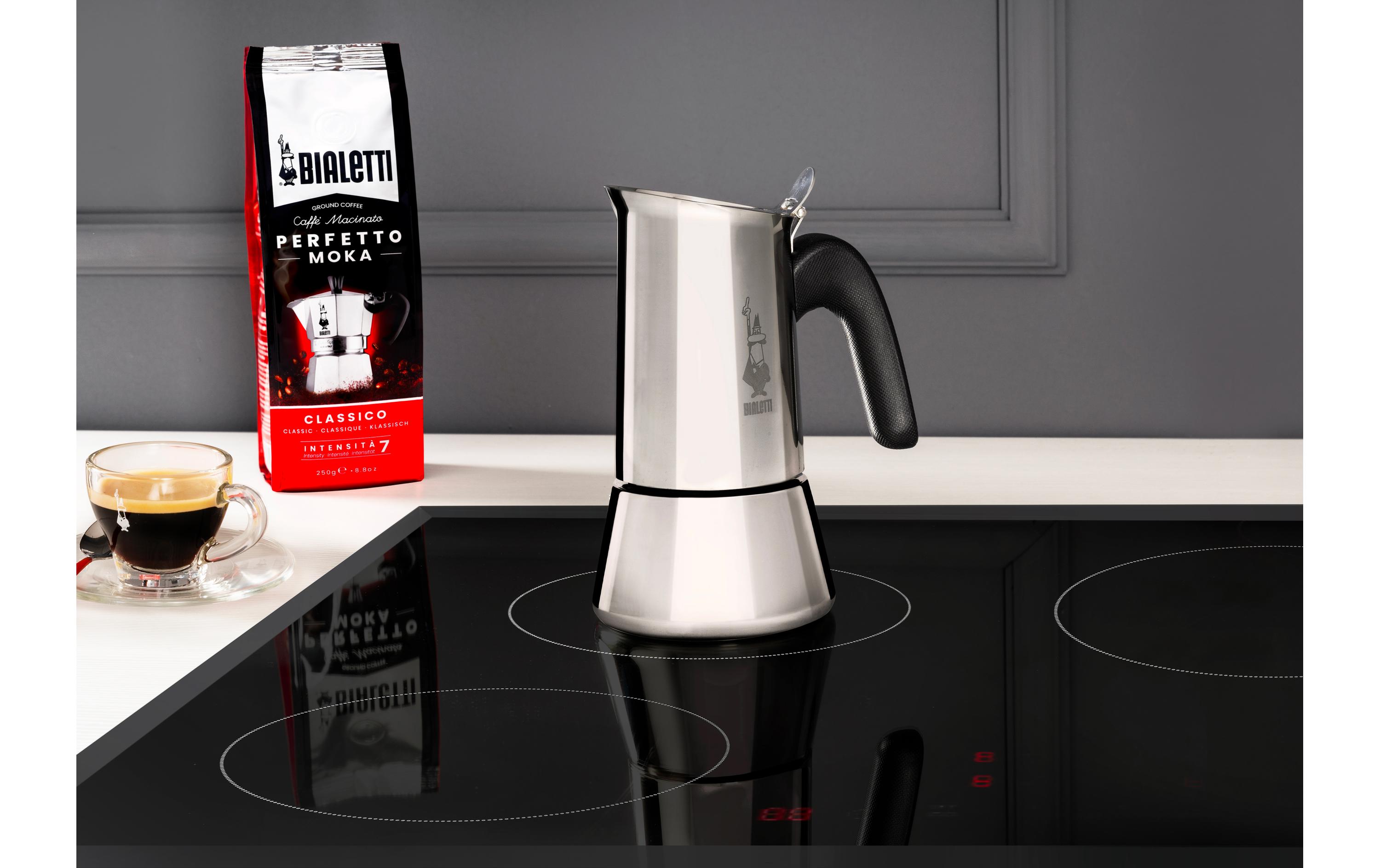 Bialetti Espressokocher Venus 10 Tassen, Silber