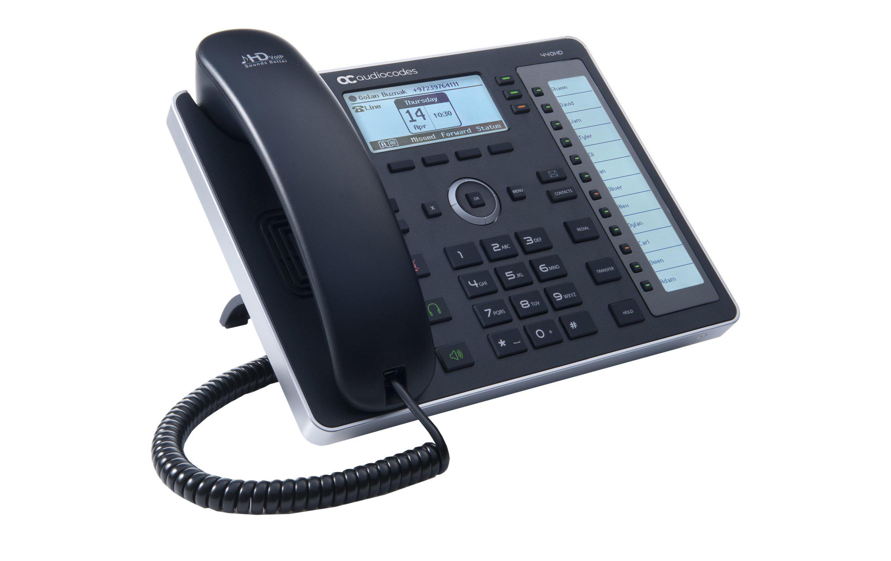 Audiocodes Tischtelefon 440HD Skype for Business Schwarz