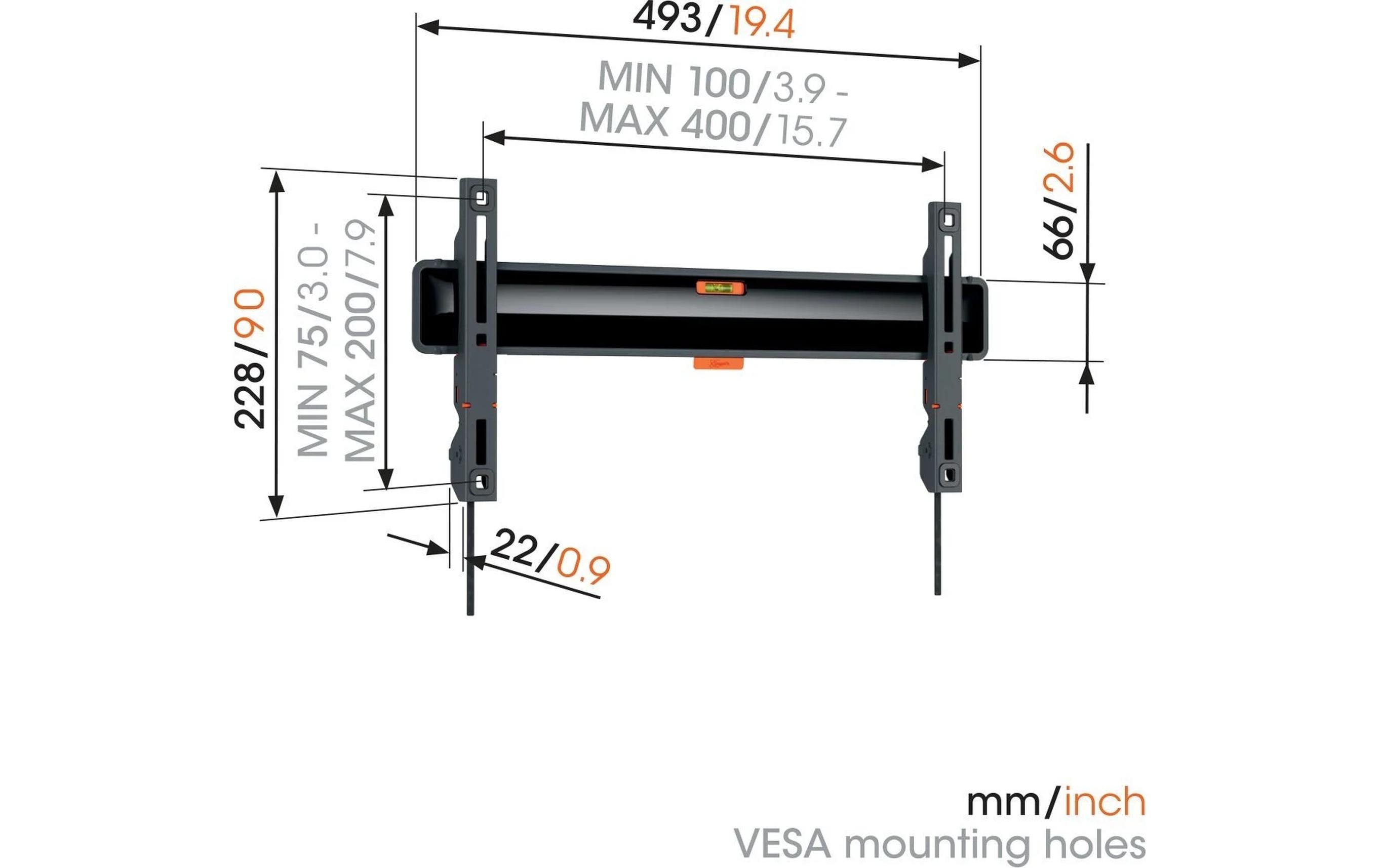 Vogel's Wandhalterung TVM 3405 SP Schwarz