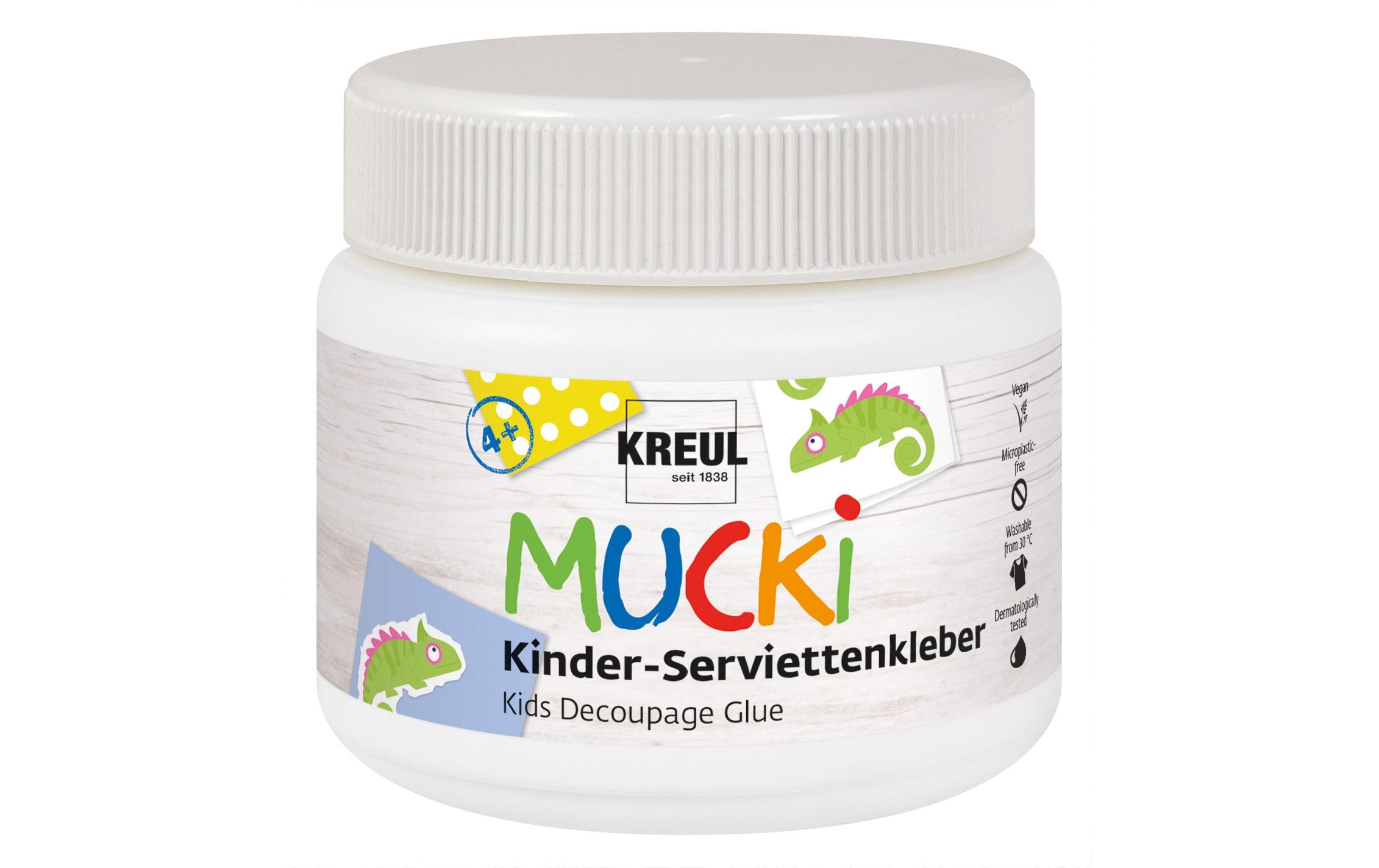 Kreul Servietten-Lack & Kleber Mucki 150 ml, Transparent