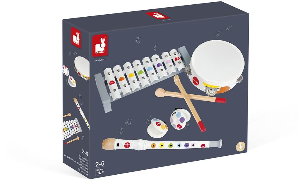 Janod Musikinstrument Musik-Set Konfetti 4-teilig