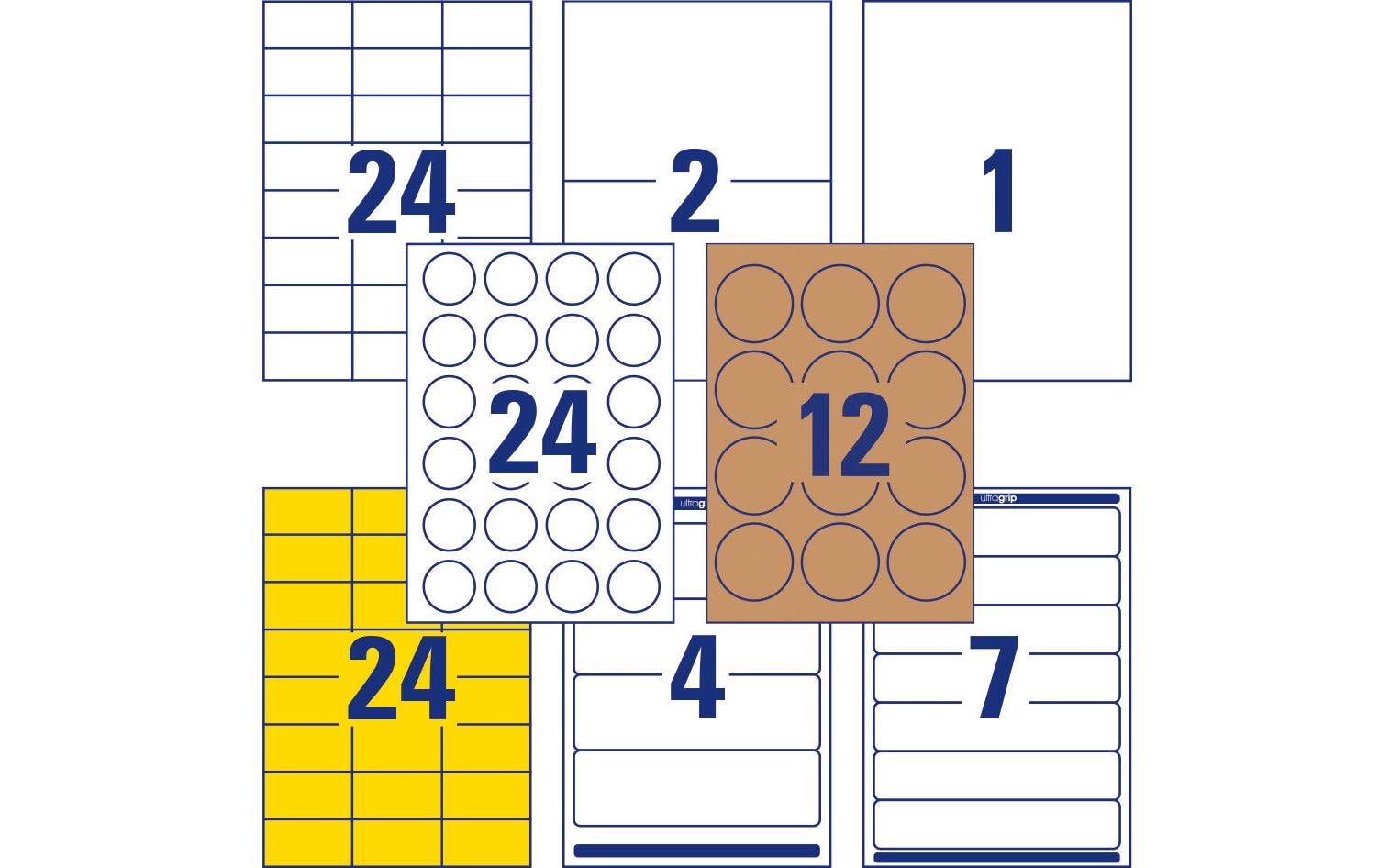 Avery Zweckform Universal-Etiketten Starter Set 15 A4 Blatt