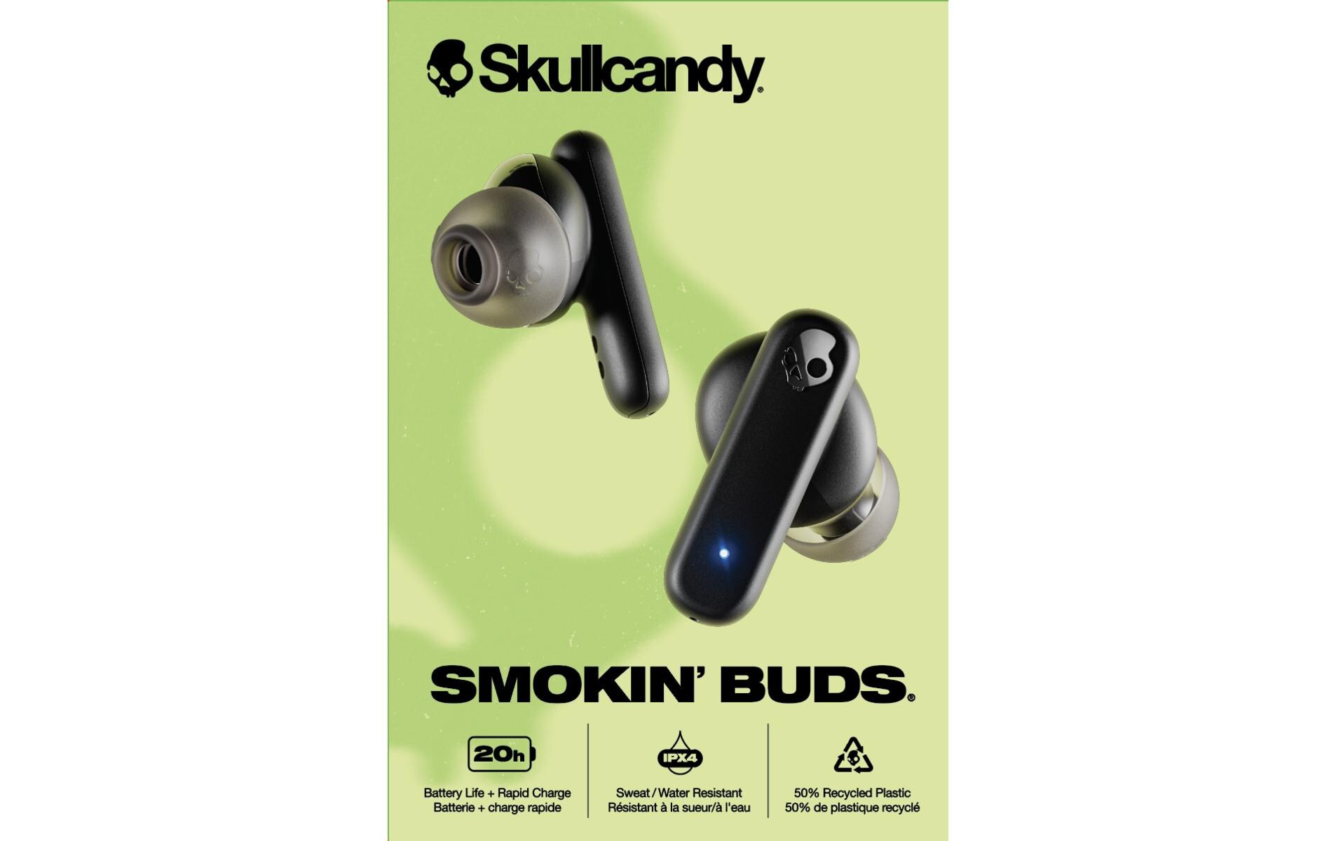 Skullcandy True Wireless In-Ear-Kopfhörer Smokin Buds Schwarz