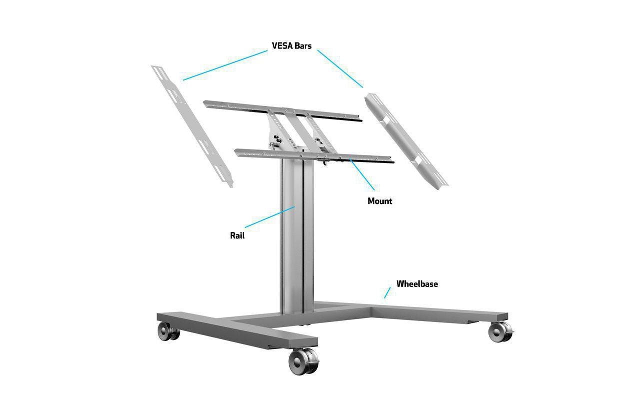 Multibrackets TV-Trolley Stand 80 HD Silber